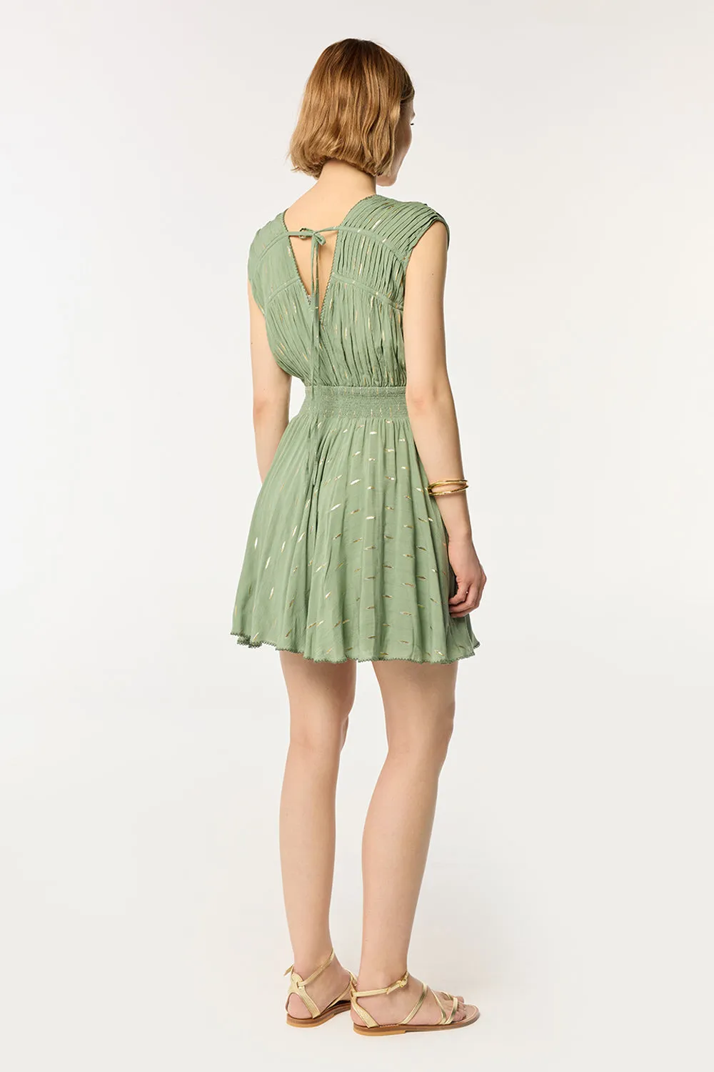 Mini Dress Ciao - Sage sold by Poupette St Barth product image thumbnail 2