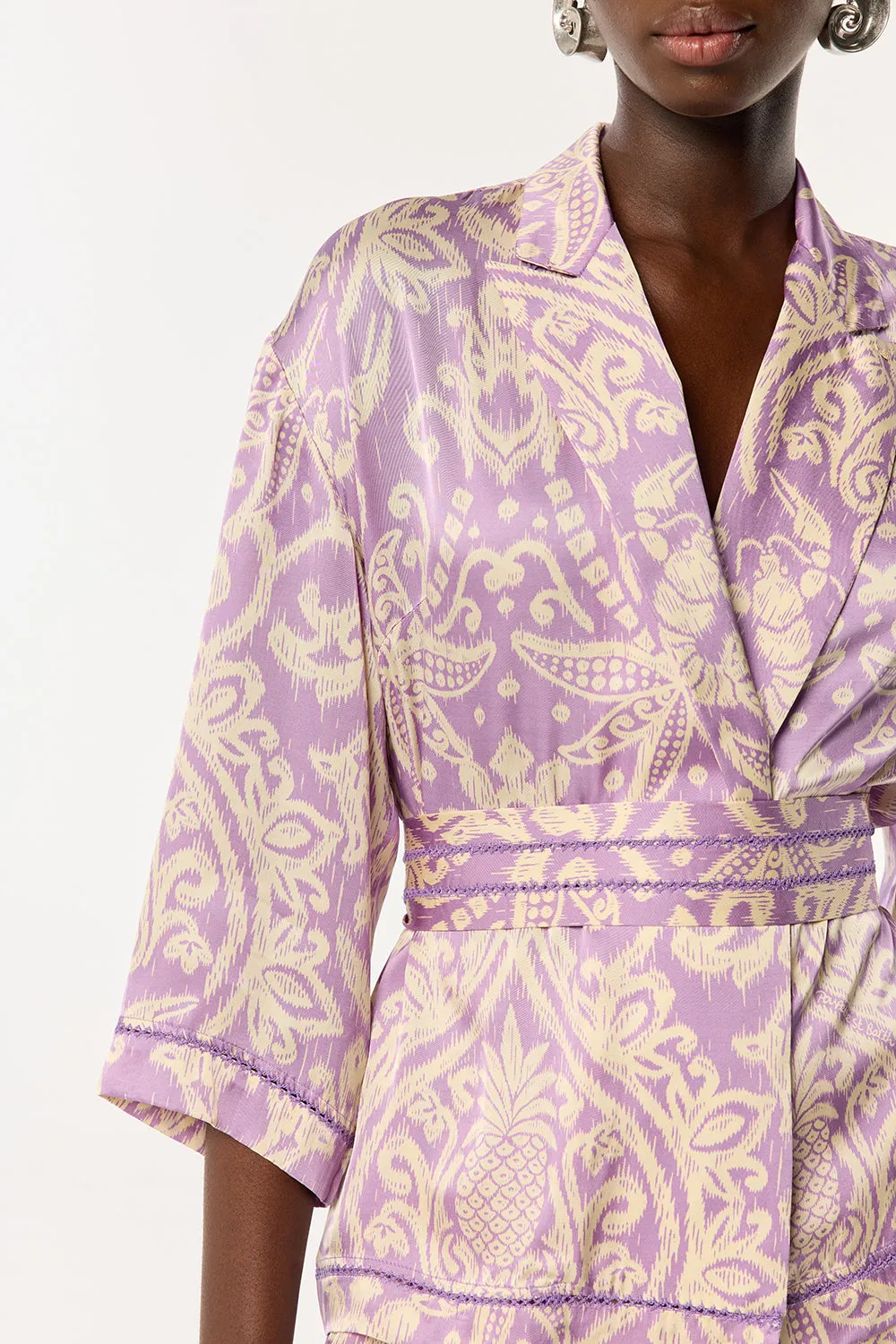 Jacket Clea - Purple Macro Ikat sold by Poupette St Barth product image thumbnail 2