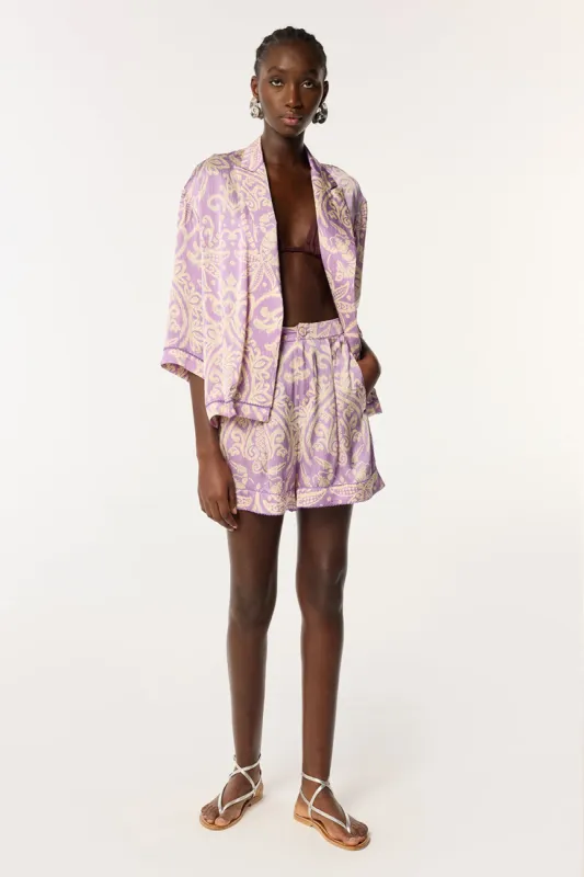 Jacket Clea - Purple Macro Ikat sold by Poupette St Barth