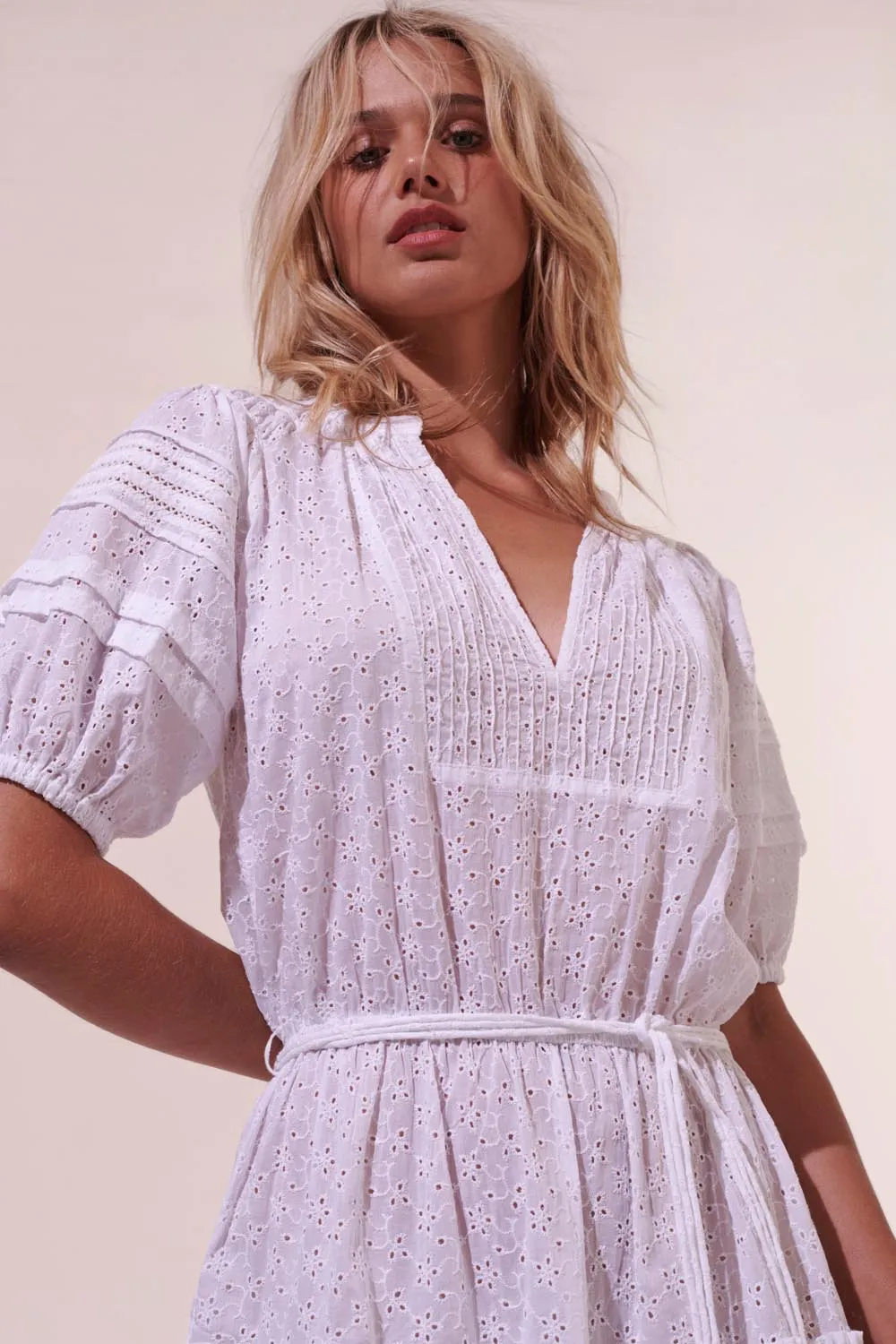 Mini Dress Bona - White sold by Poupette St Barth product image thumbnail 2