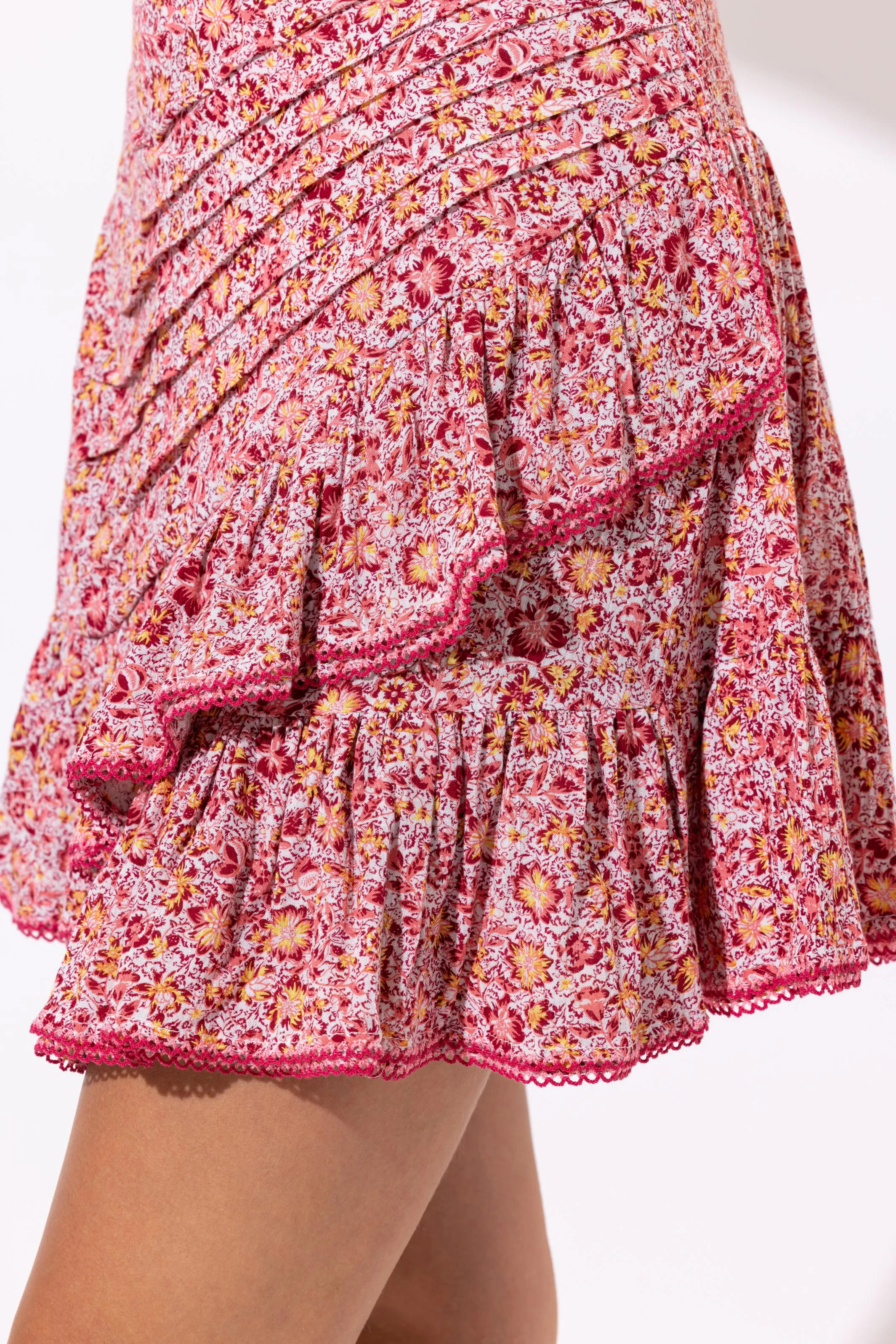 Mini Dress Estelle - Pink Mayflower sold by Poupette St Barth product image thumbnail 4
