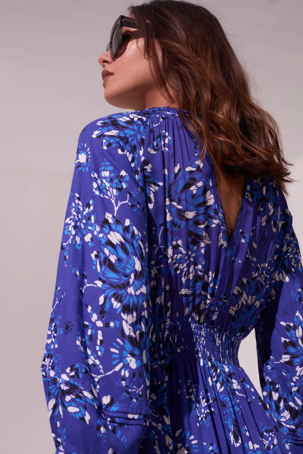 Mini Dress Anabelle - Blue Pivoine sold by Poupette St Barth product image thumbnail 2