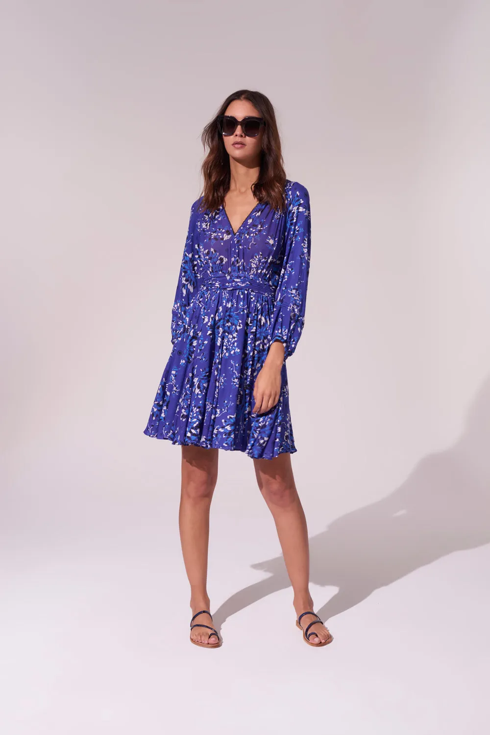 Mini Dress Anabelle - Blue Pivoine sold by Poupette St Barth product image thumbnail 3