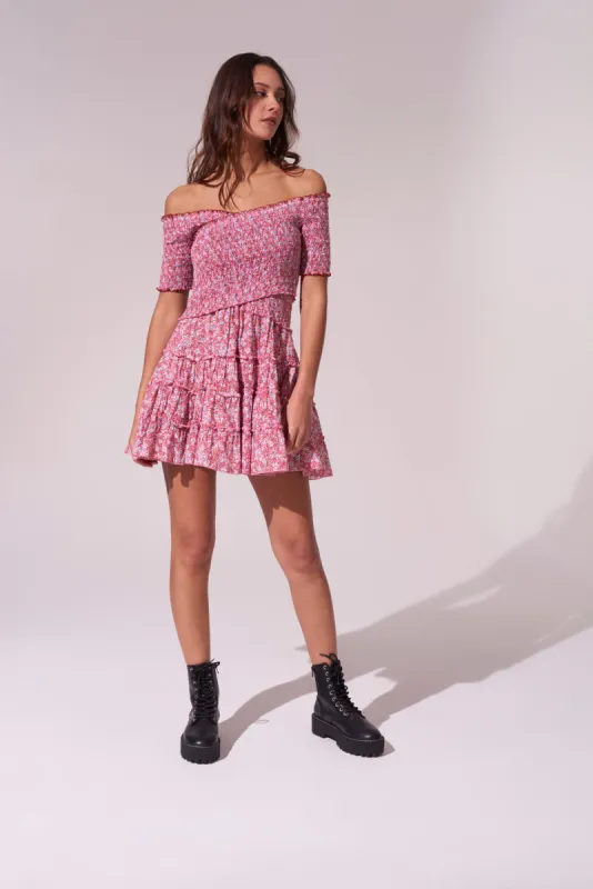 Mini Dress Soledad - Light Pink Paquerette sold by Poupette St Barth