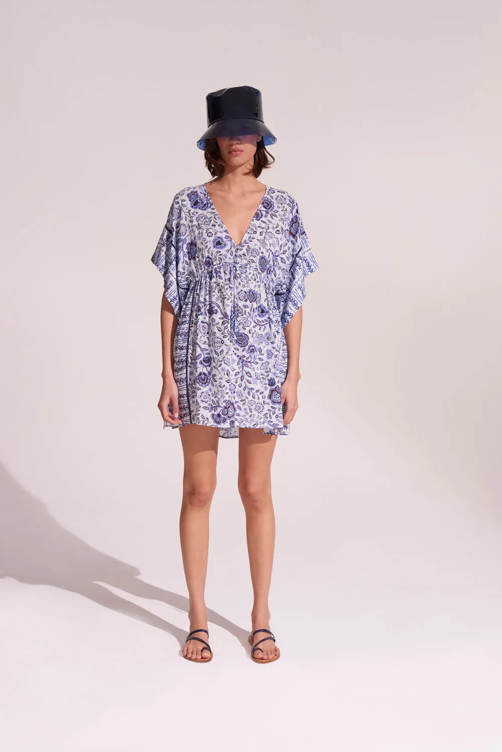 Kaftan Amaya - Blue Pensee sold by Poupette St Barth product image thumbnail 3