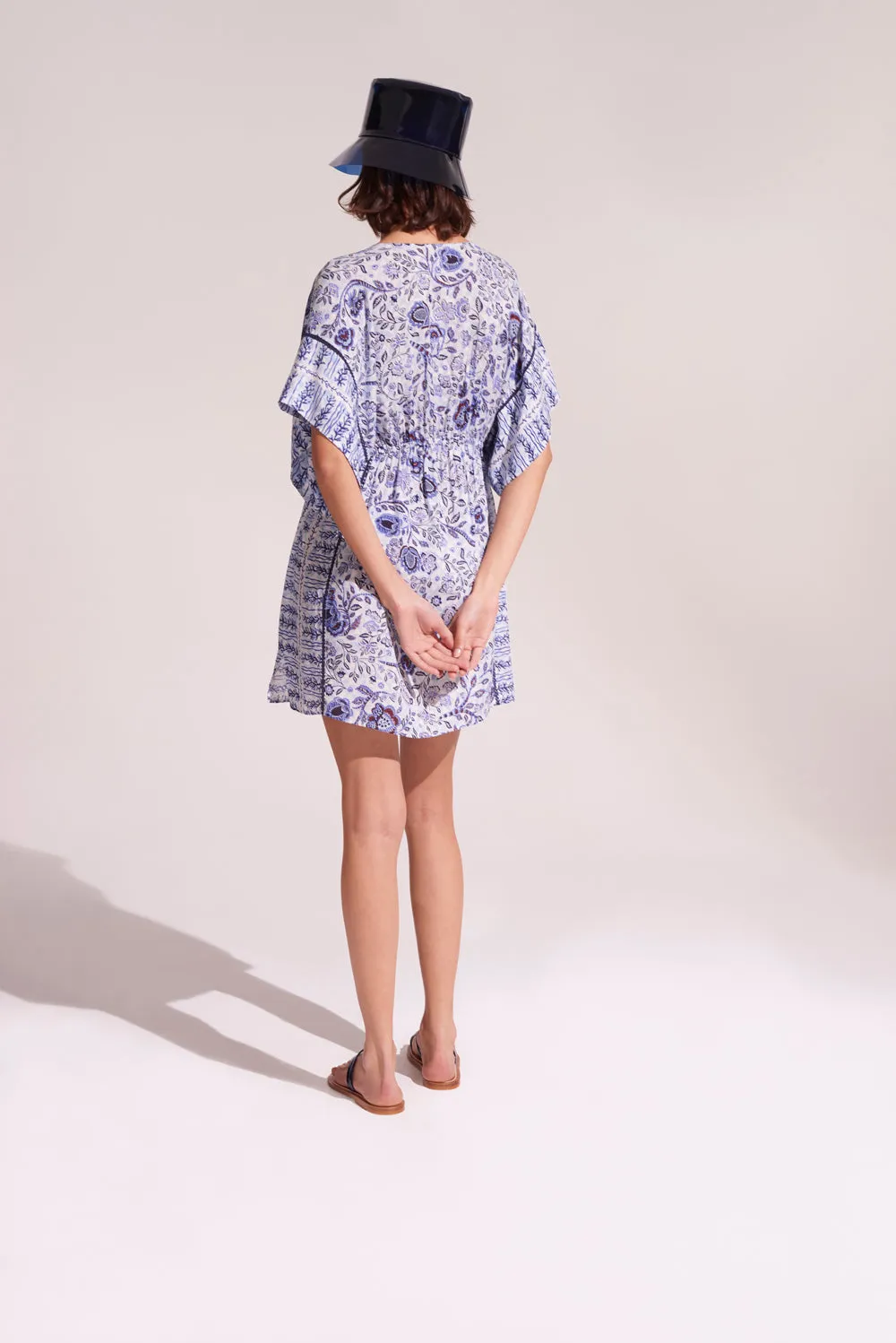 Kaftan Amaya - Blue Pensee sold by Poupette St Barth product image thumbnail 2