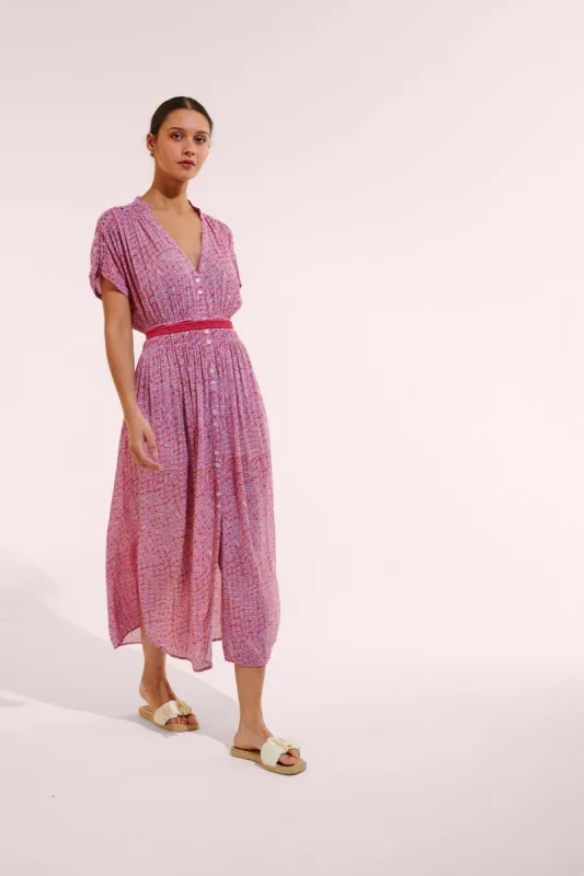 Long Dress Becky - Lilac Abori sold by Poupette St Barth