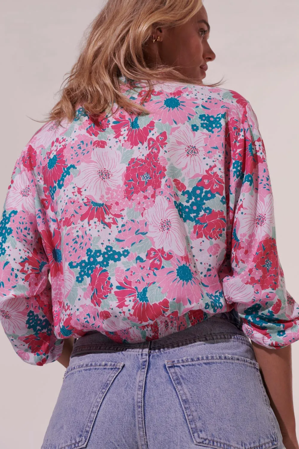 Shirt Azia - Pink Flower Mix sold by Poupette St Barth product image thumbnail 2