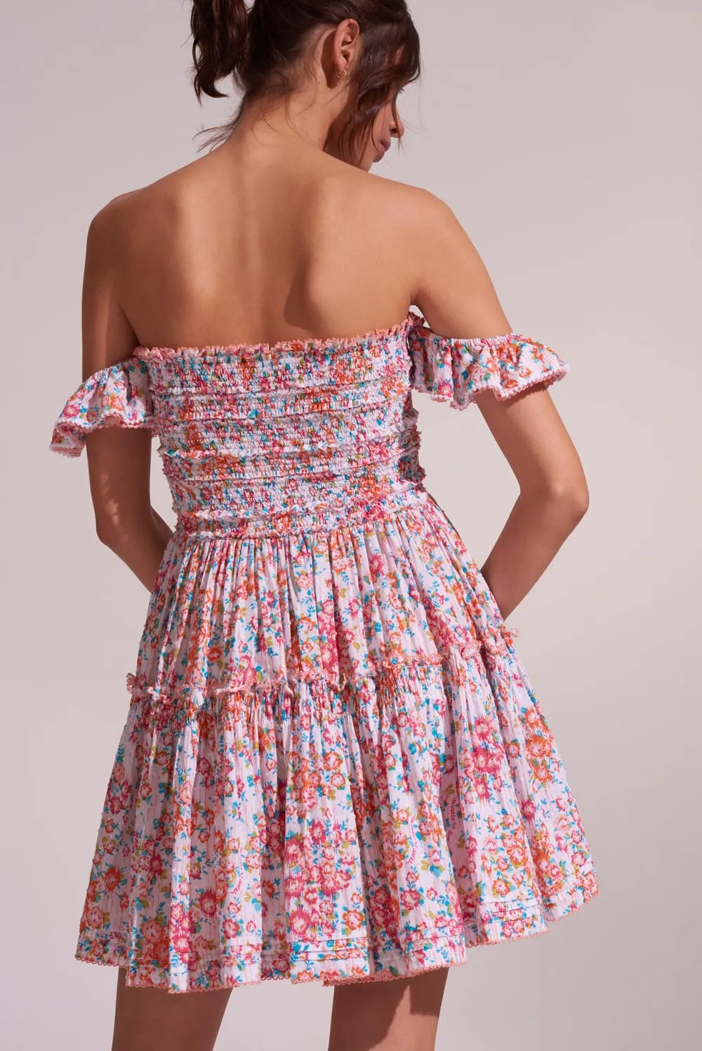 Mini Dress Aurora - Pink Aquarelle sold by Poupette St Barth product image thumbnail 5