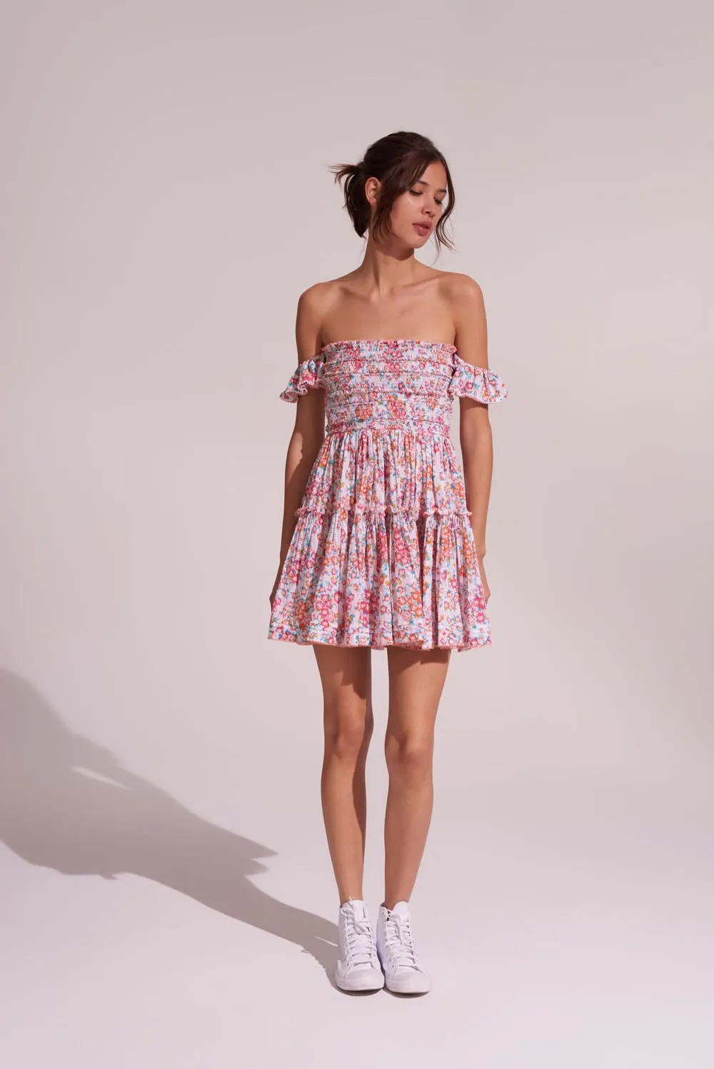 Mini Dress Aurora - Pink Aquarelle sold by Poupette St Barth product image thumbnail 3