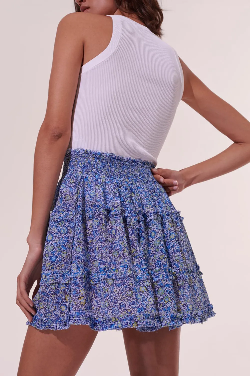 Mini Skirt Amanda - Blue Mayflower sold by Poupette St Barth product image thumbnail 2