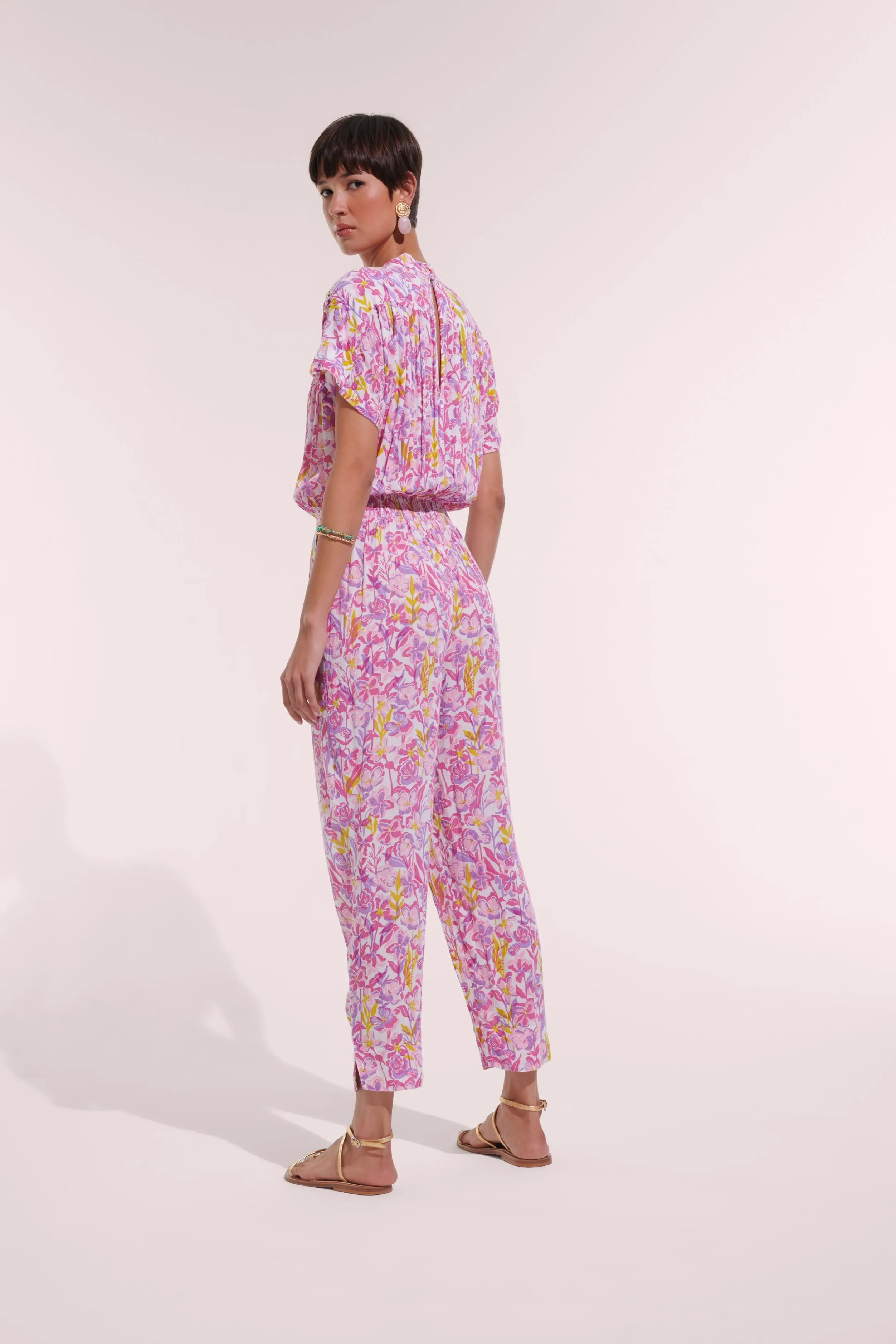 Long Jumpsuit Becky - Pink Shadow sold by Poupette St Barth product image thumbnail 3