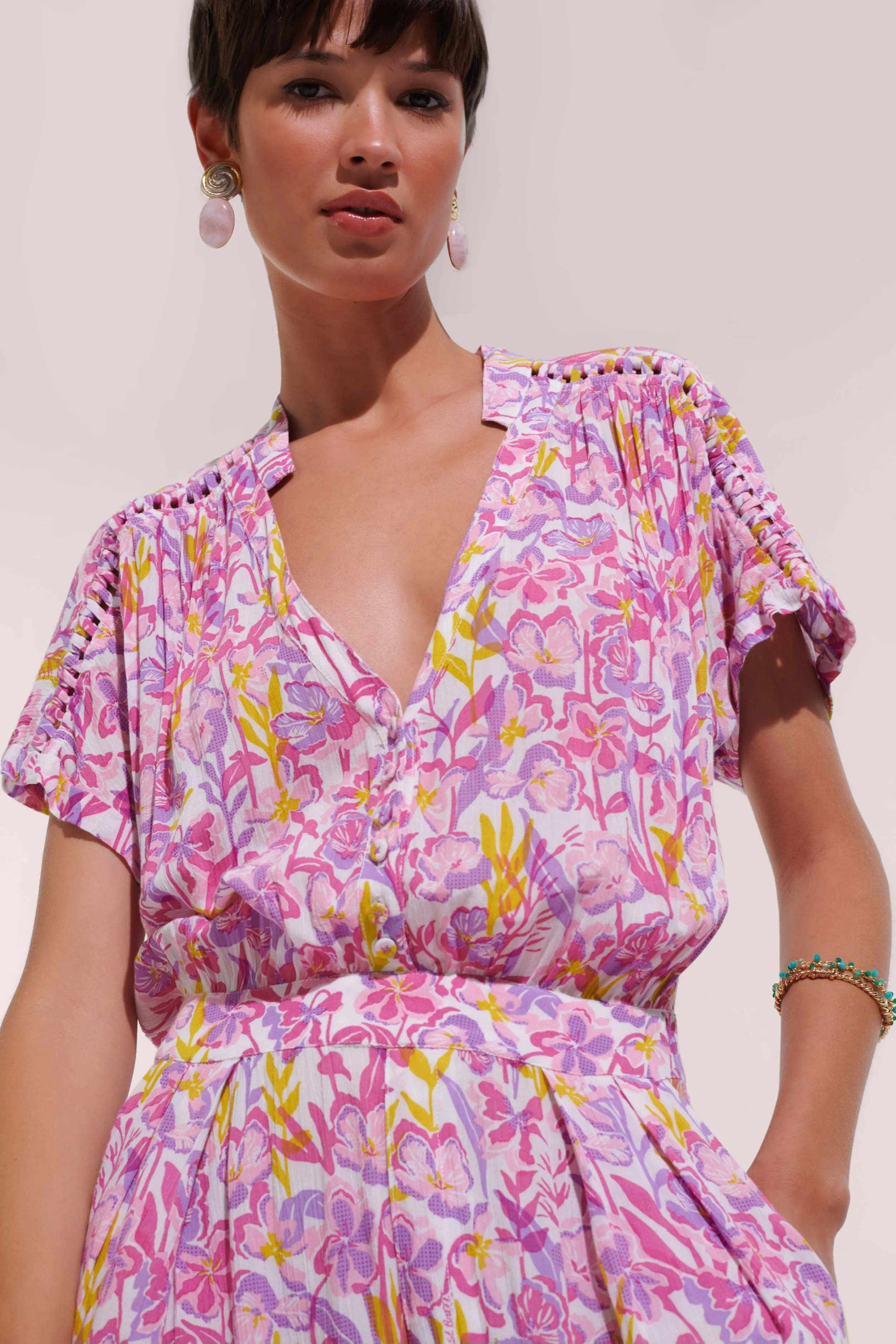 Long Jumpsuit Becky - Pink Shadow sold by Poupette St Barth product image thumbnail 2