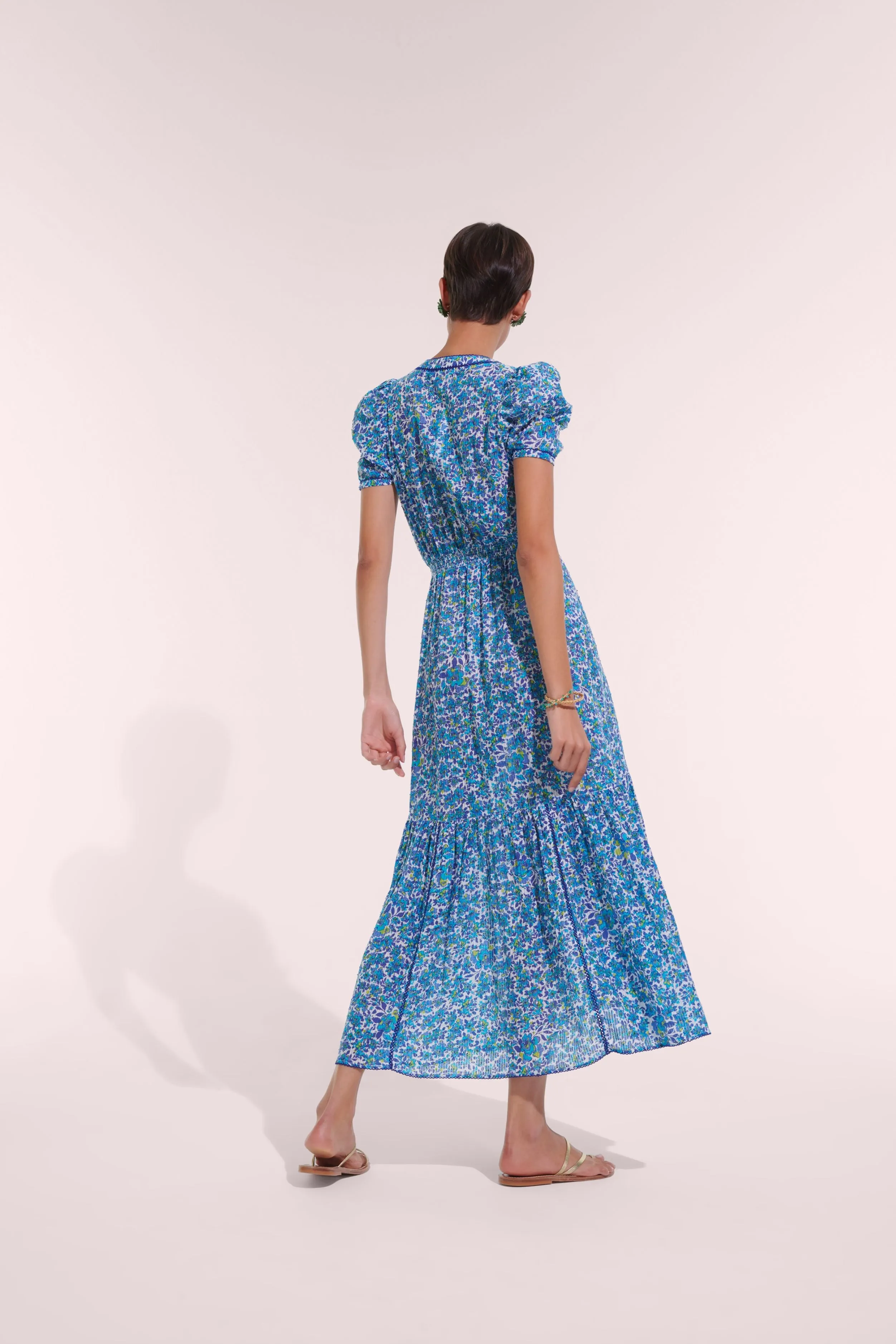 Long Dress Baba - Blue Net sold by Poupette St Barth product image thumbnail 2