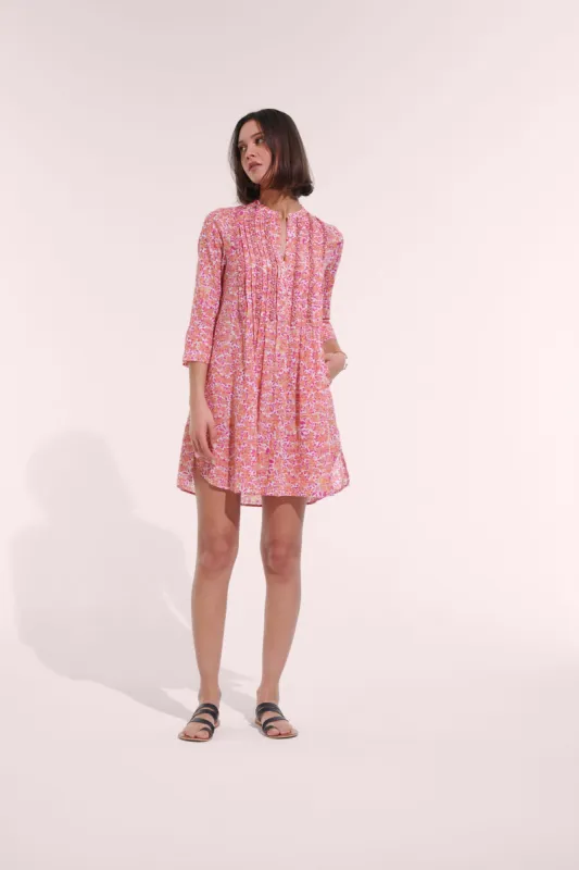 Mini Dress Bea - Pink Net sold by Poupette St Barth