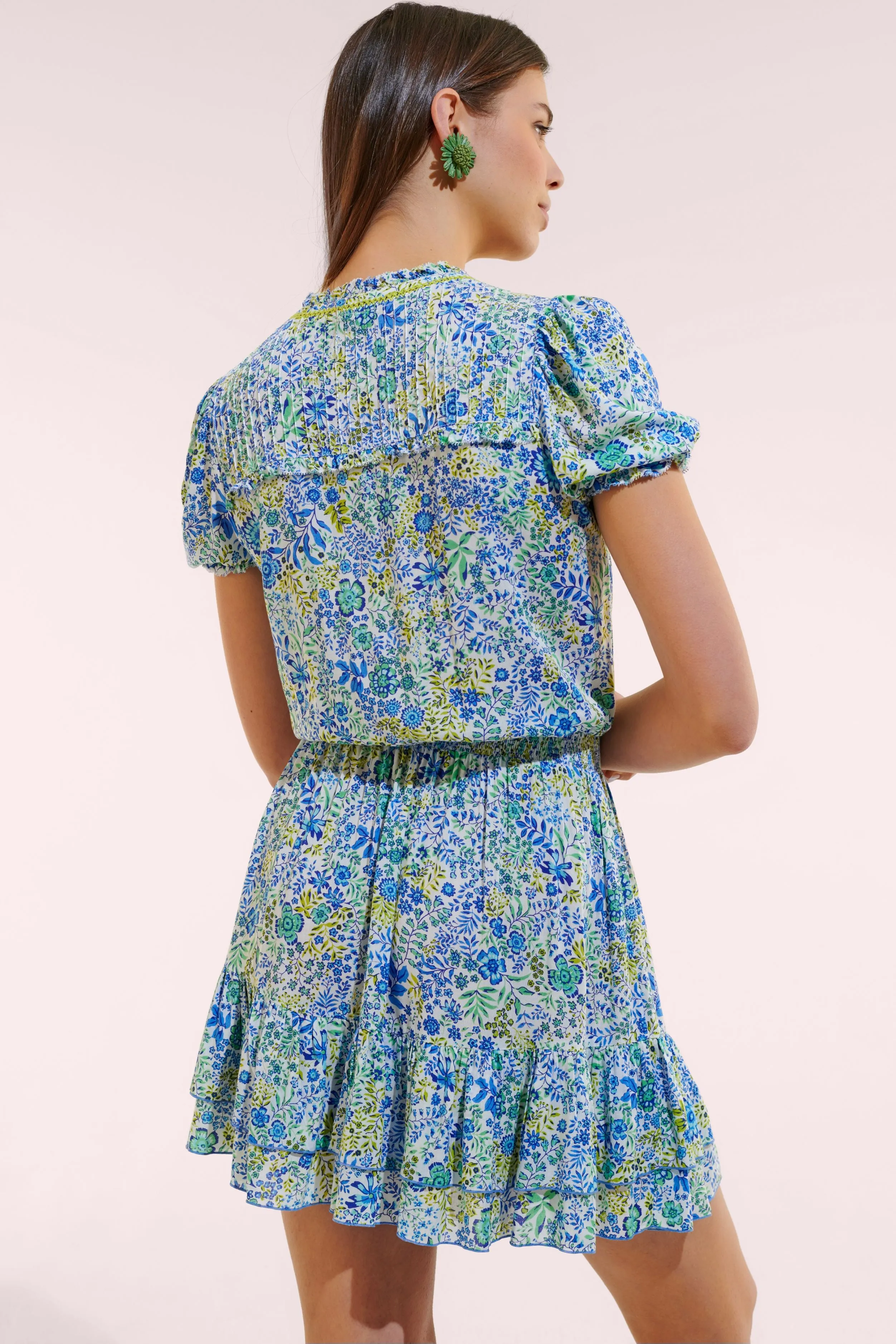 Mini Dress Bibi - White Blue Nature sold by Poupette St Barth product image thumbnail 3