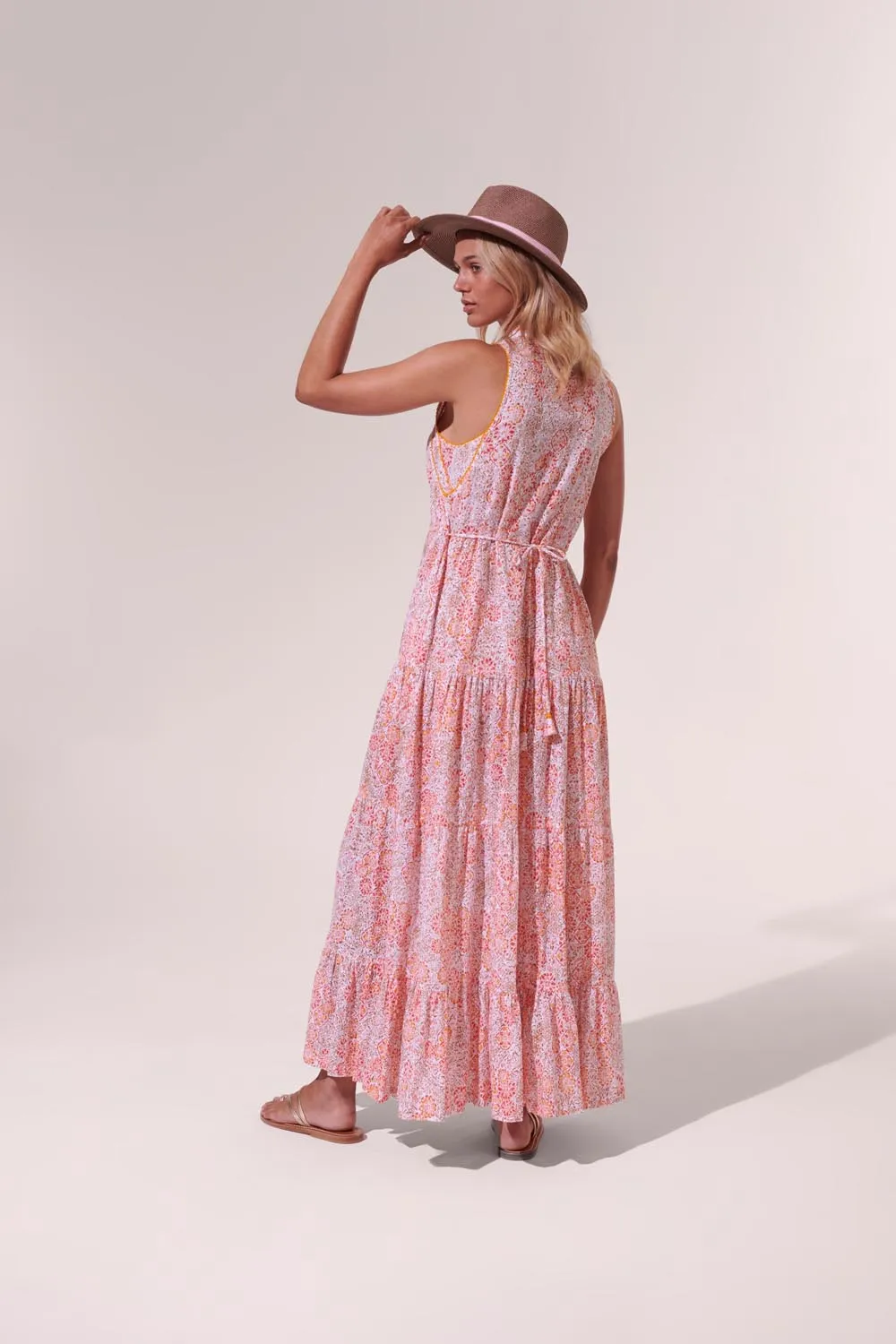 Long Dress Nana - Pink Ceramique sold by Poupette St Barth product image thumbnail 3