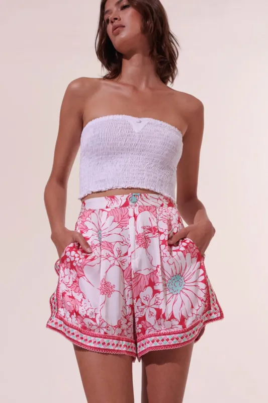 Short Isabelle - Pink Macro 70'S Garden sold by Poupette St Barth