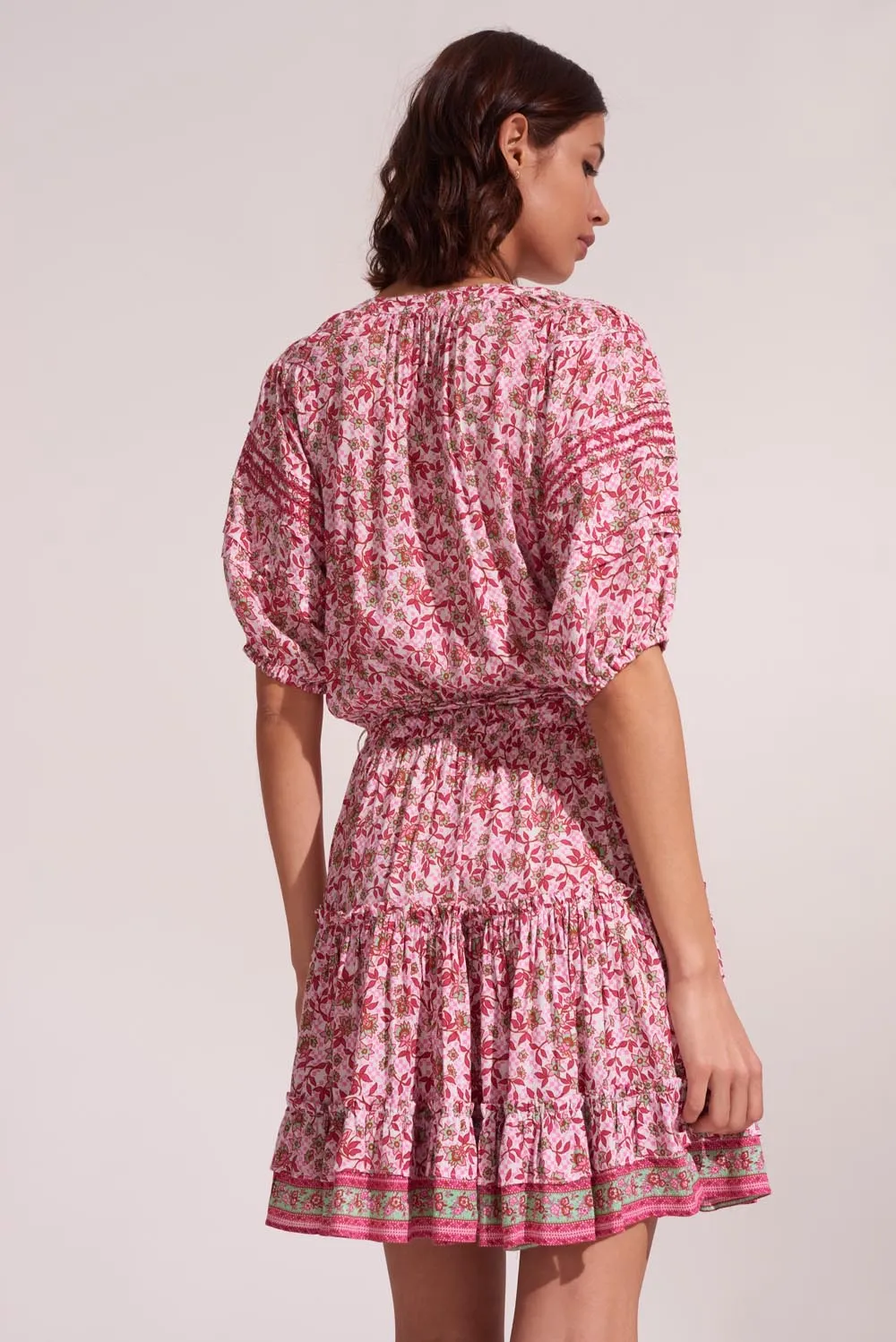 Mini Dress Bona - Pink Blossom sold by Poupette St Barth product image thumbnail 2