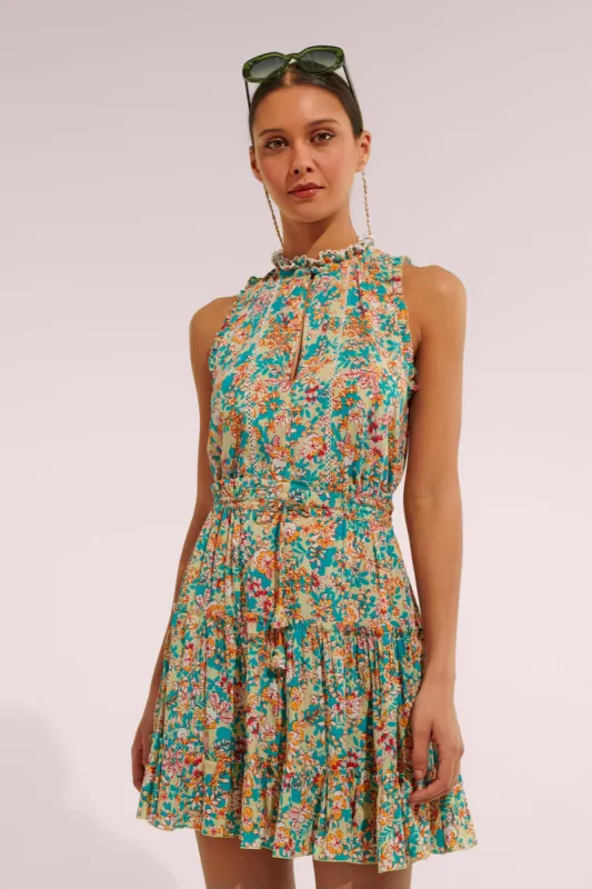 Mini Dress Clara - Green Sweet Bell sold by Poupette St Barth