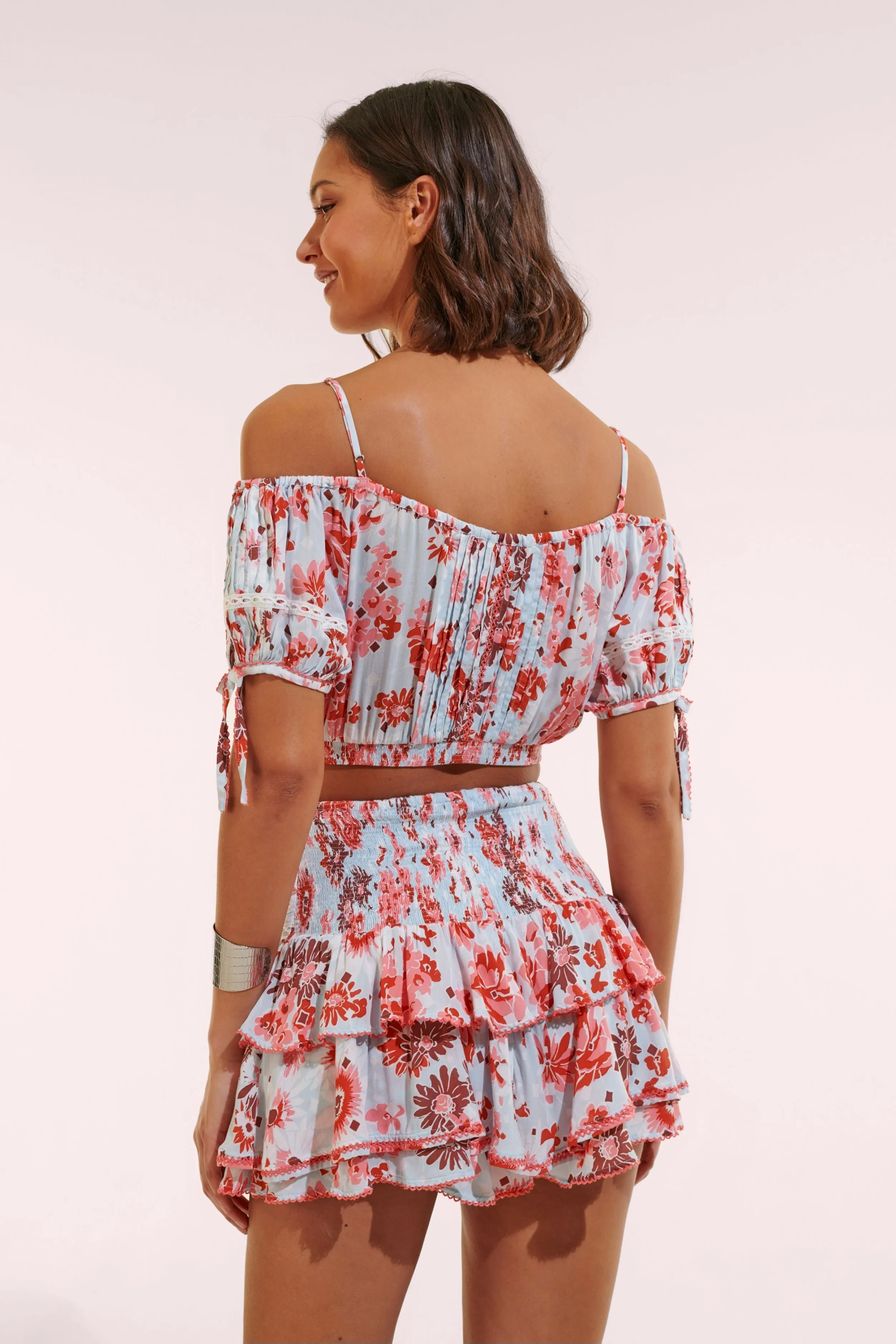 Mini Skirt Alizee - Blue 90'S sold by Poupette St Barth product image thumbnail 3