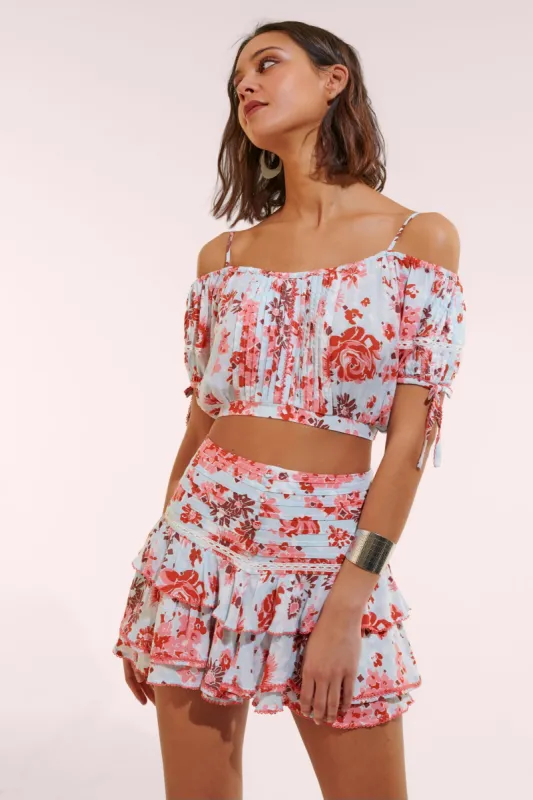 Mini Skirt Alizee - Blue 90'S sold by Poupette St Barth