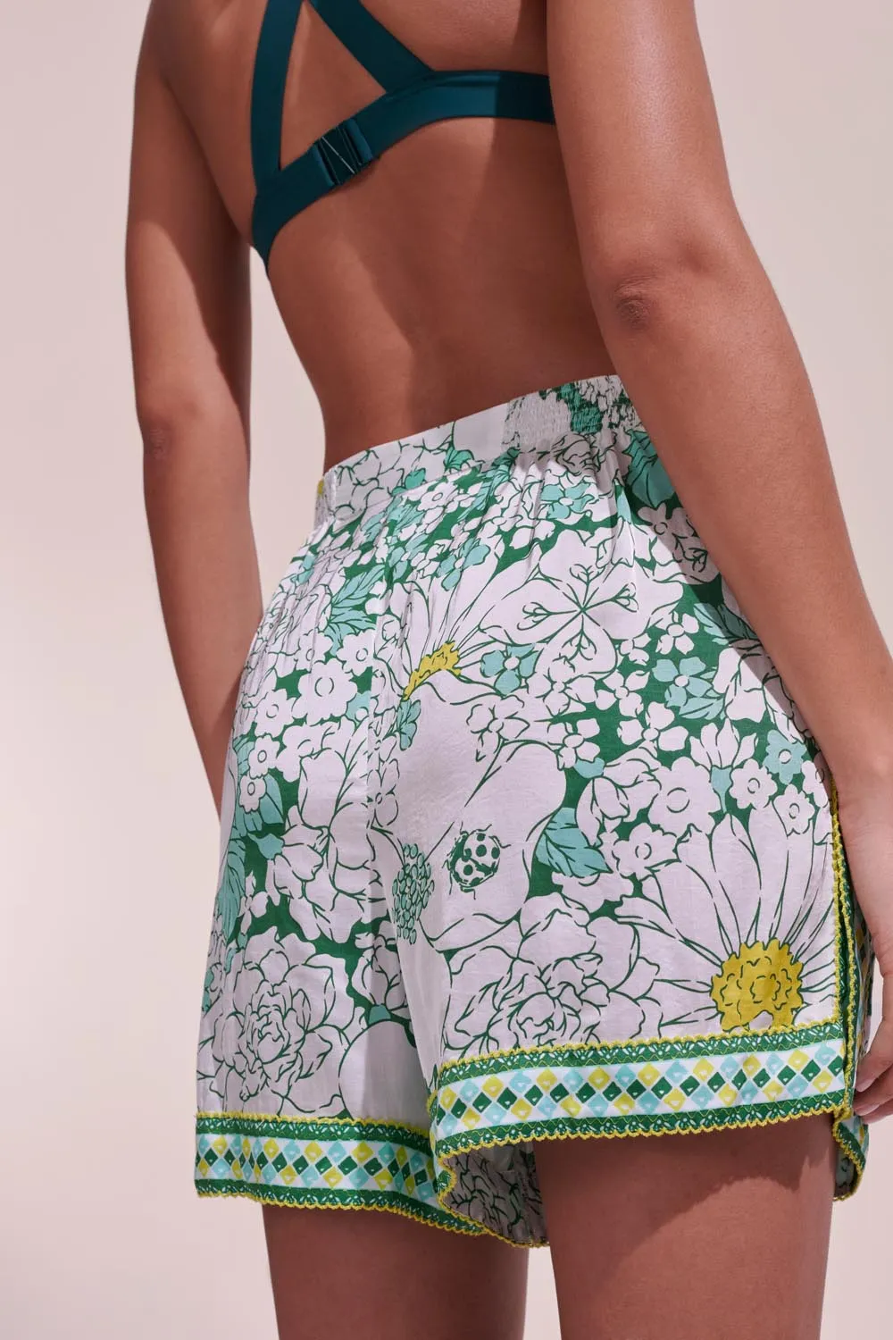 Short Isabelle - Green Macro 70'S Garden sold by Poupette St Barth product image thumbnail 2