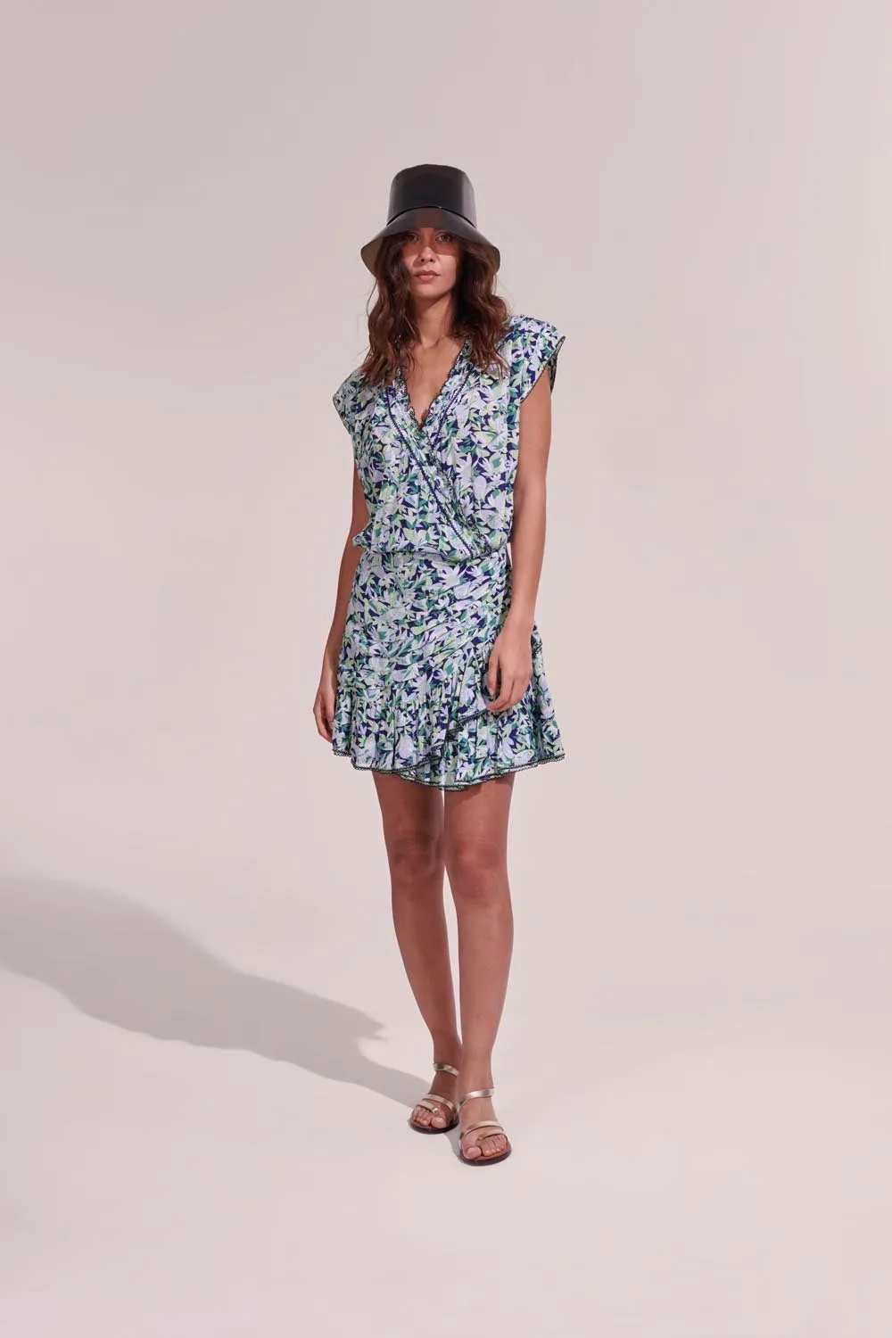 Mini Dress Estelle - Blue Orchidee sold by Poupette St Barth product image thumbnail 2