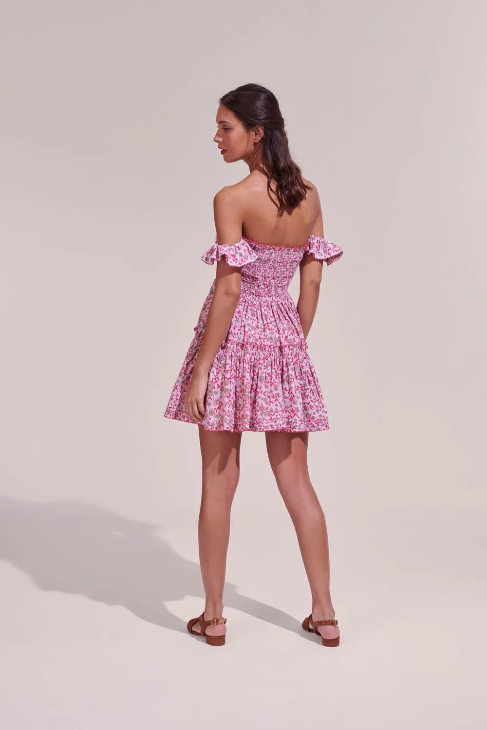 Mini Dress Aurora - Pink Blossom sold by Poupette St Barth product image thumbnail 3