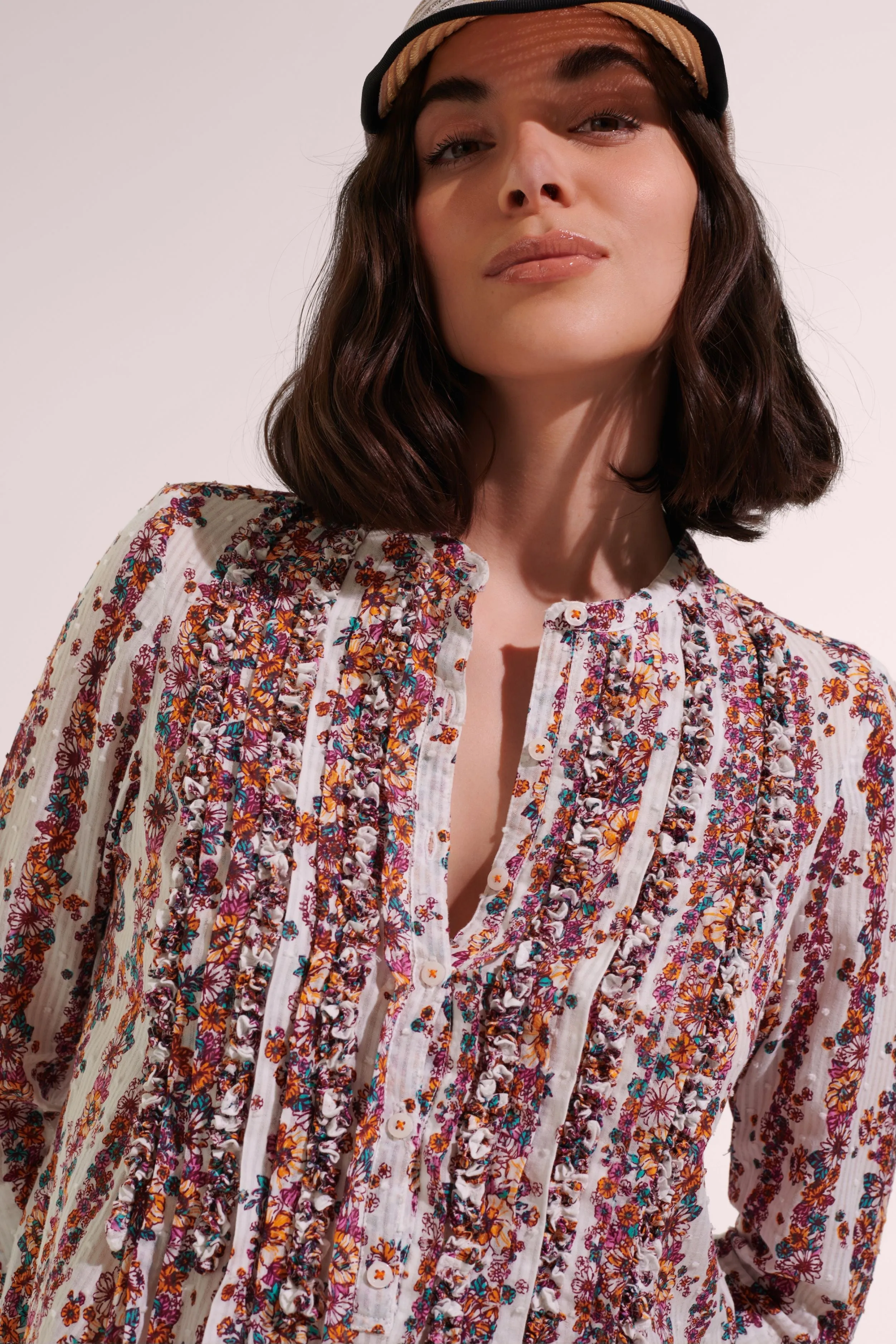 Mini Dress Bea - Lavender Waves Flowers sold by Poupette St Barth