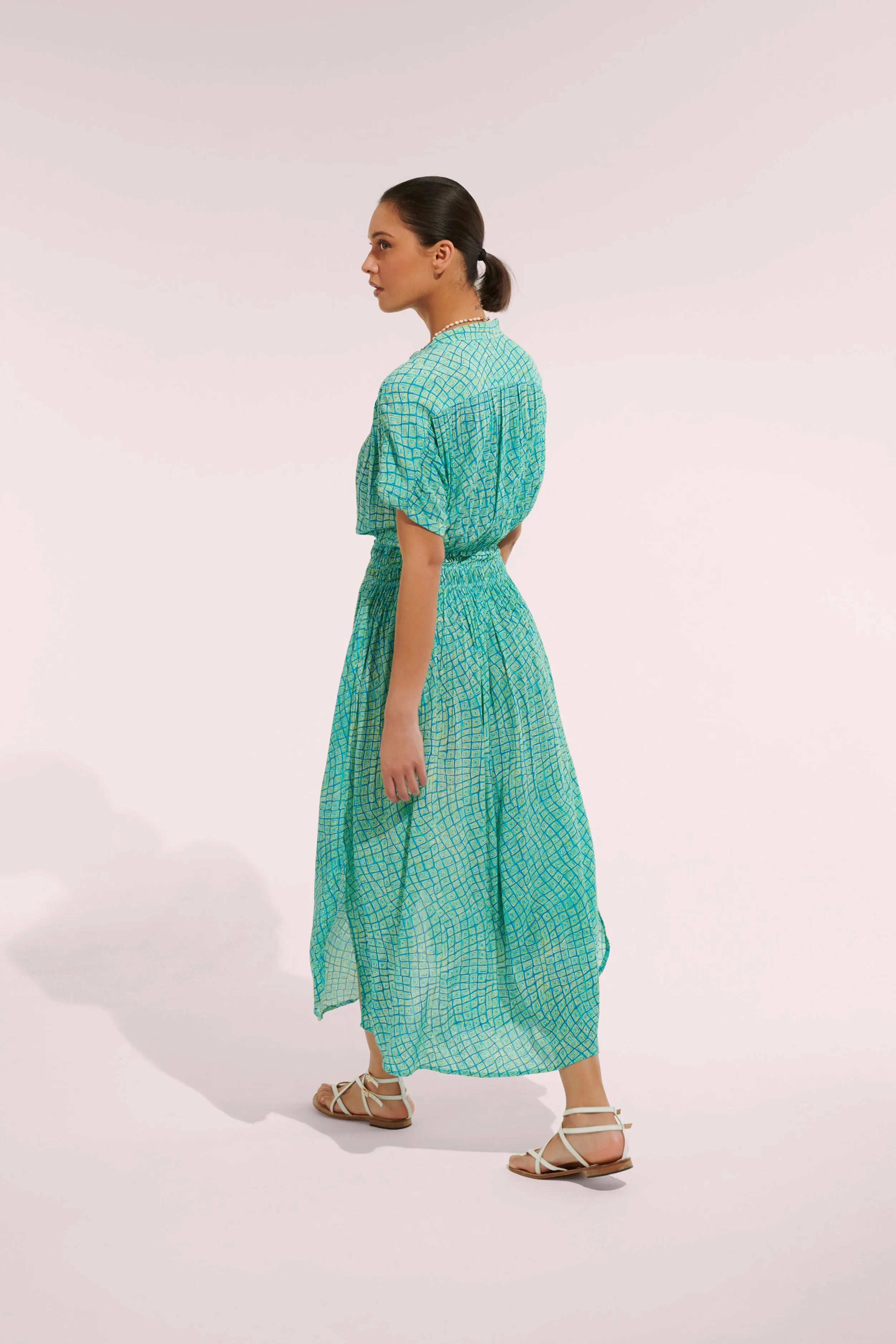 Long Dress Becky - Sky Abori sold by Poupette St Barth product image thumbnail 2