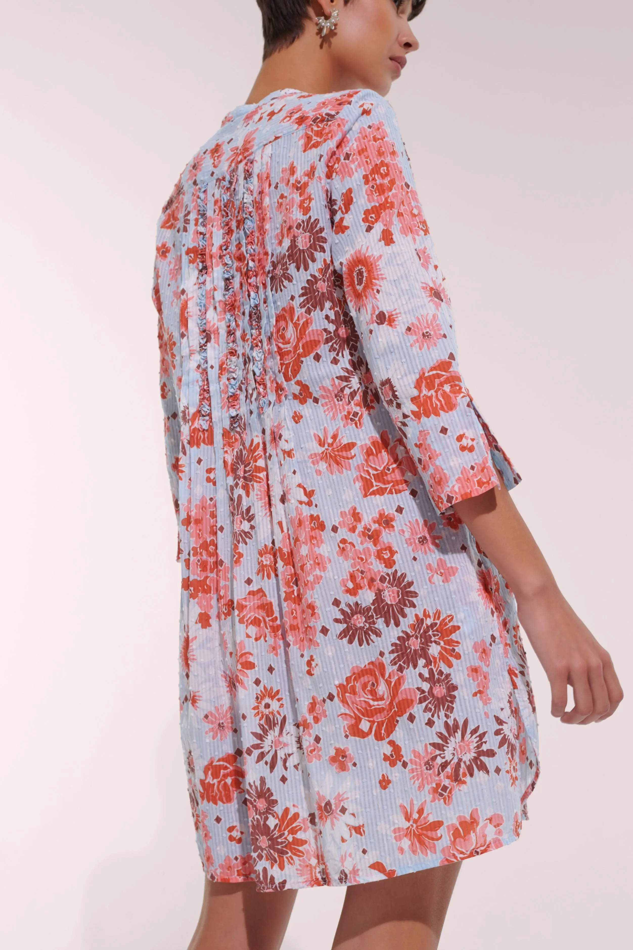 Mini Dress Bea - Blue 90'S sold by Poupette St Barth product image thumbnail 3