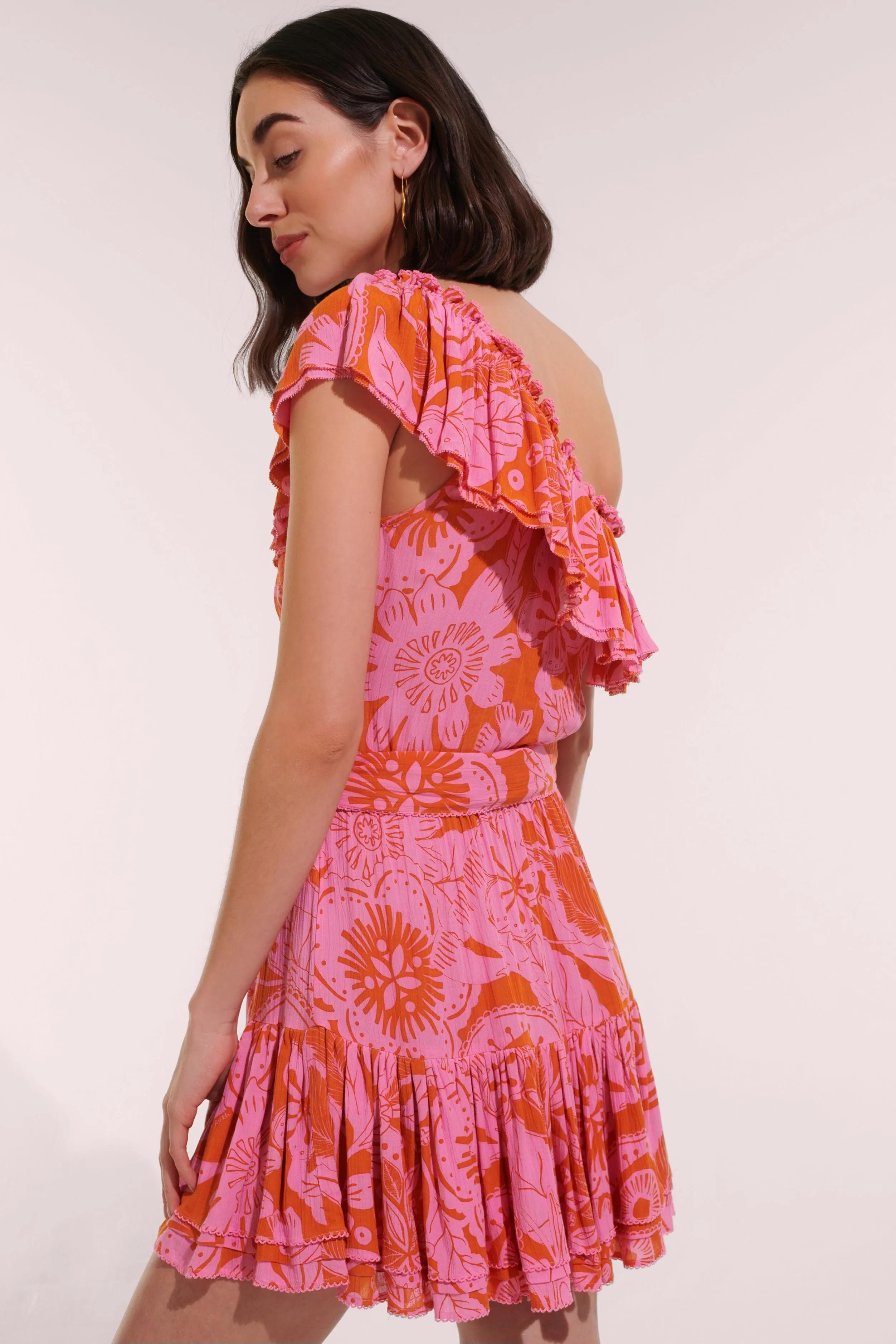 Mini Dress Bella - Pink Gauguin sold by Poupette St Barth product image thumbnail 3