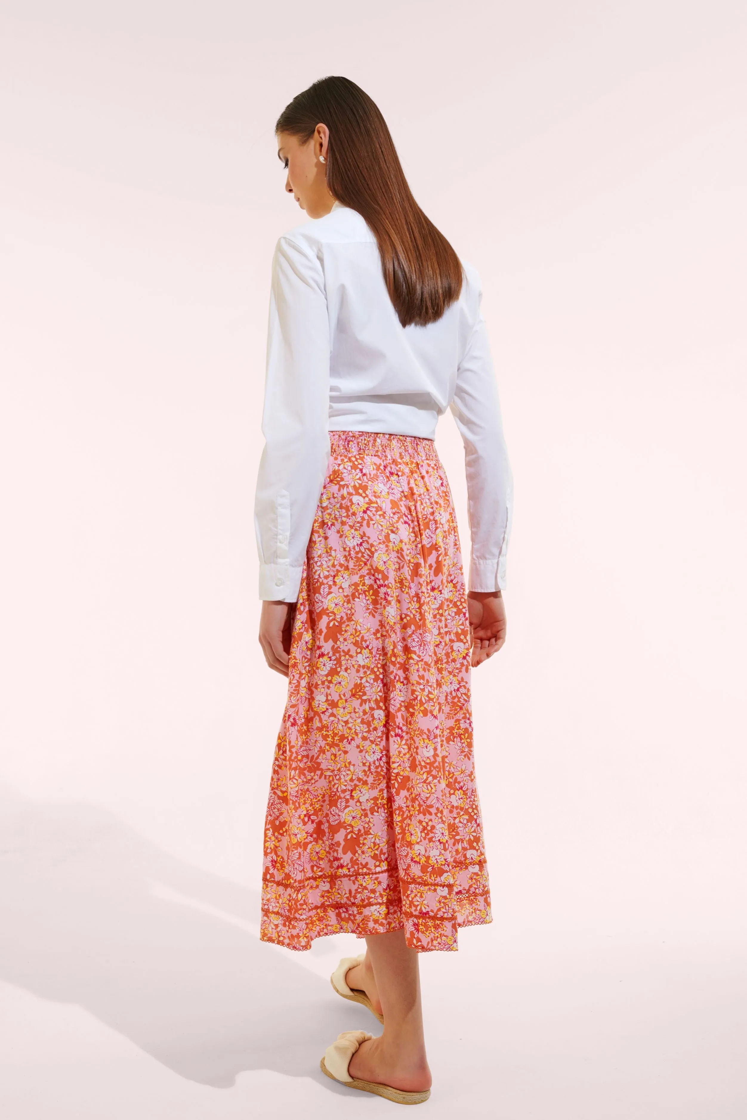 Long Skirt Reine - Pink Sweet Bell sold by Poupette St Barth product image thumbnail 2