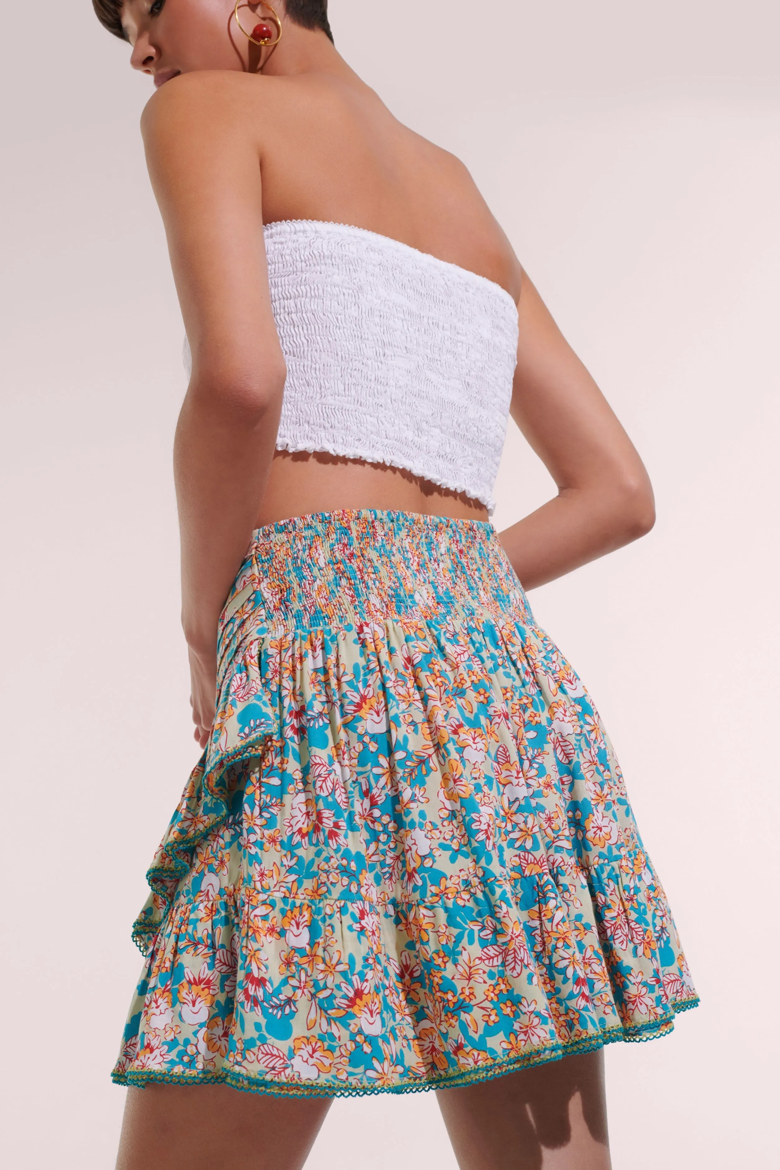 Mini Skirt Mabelle - Green Sweet Bell sold by Poupette St Barth product image thumbnail 2