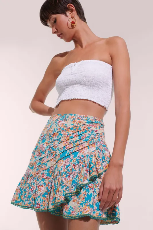 Mini Skirt Mabelle - Green Sweet Bell sold by Poupette St Barth