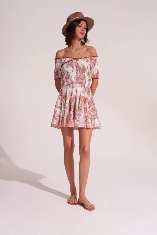 Mini Dress Soledad - Pink Rainforest sold by Poupette St Barth