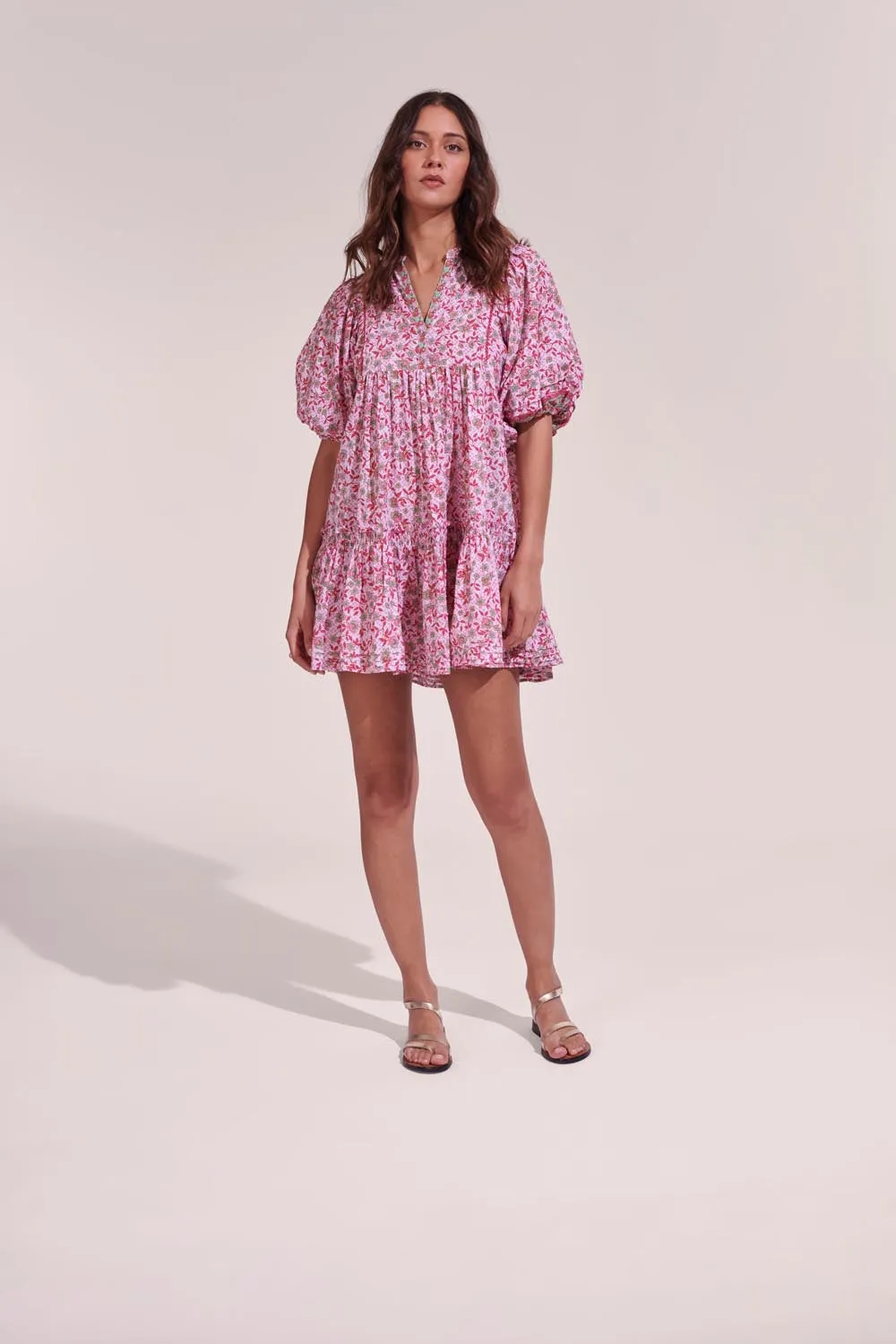 Mini Dress Aria - Pink Blossom sold by Poupette St Barth product image thumbnail 2
