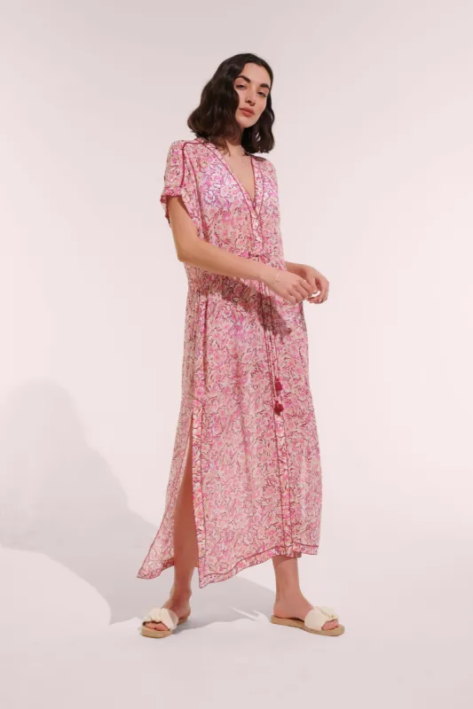 Long Tunic Mya - Pink Graffiti sold by Poupette St Barth