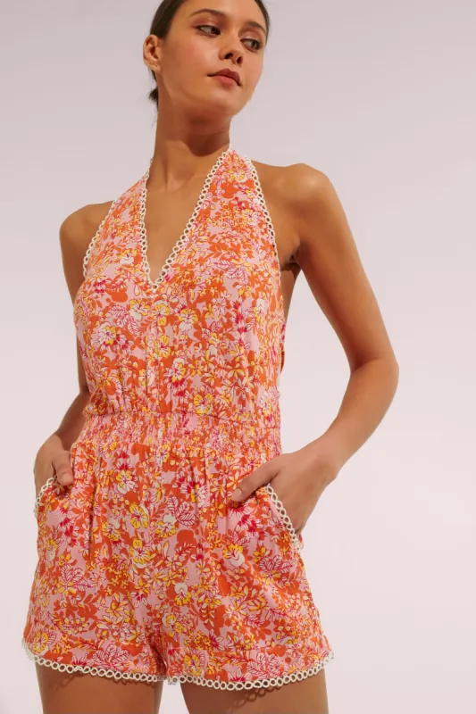 Short Jumpsuit Beth - Pink Sweet Bell sold by Poupette St Barth