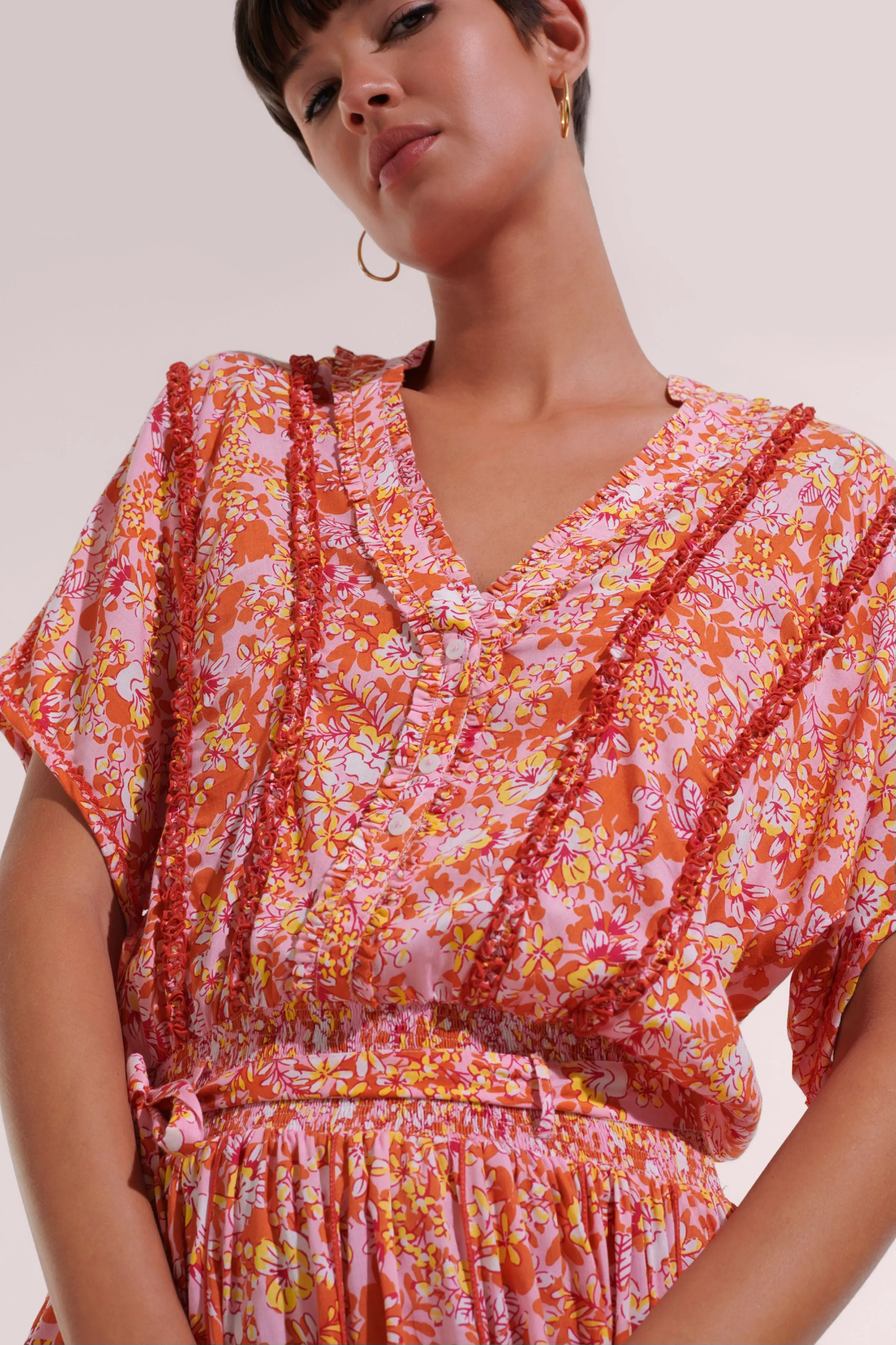 Mini Dress Olivia - Pink Sweet Bell sold by Poupette St Barth product image thumbnail 3