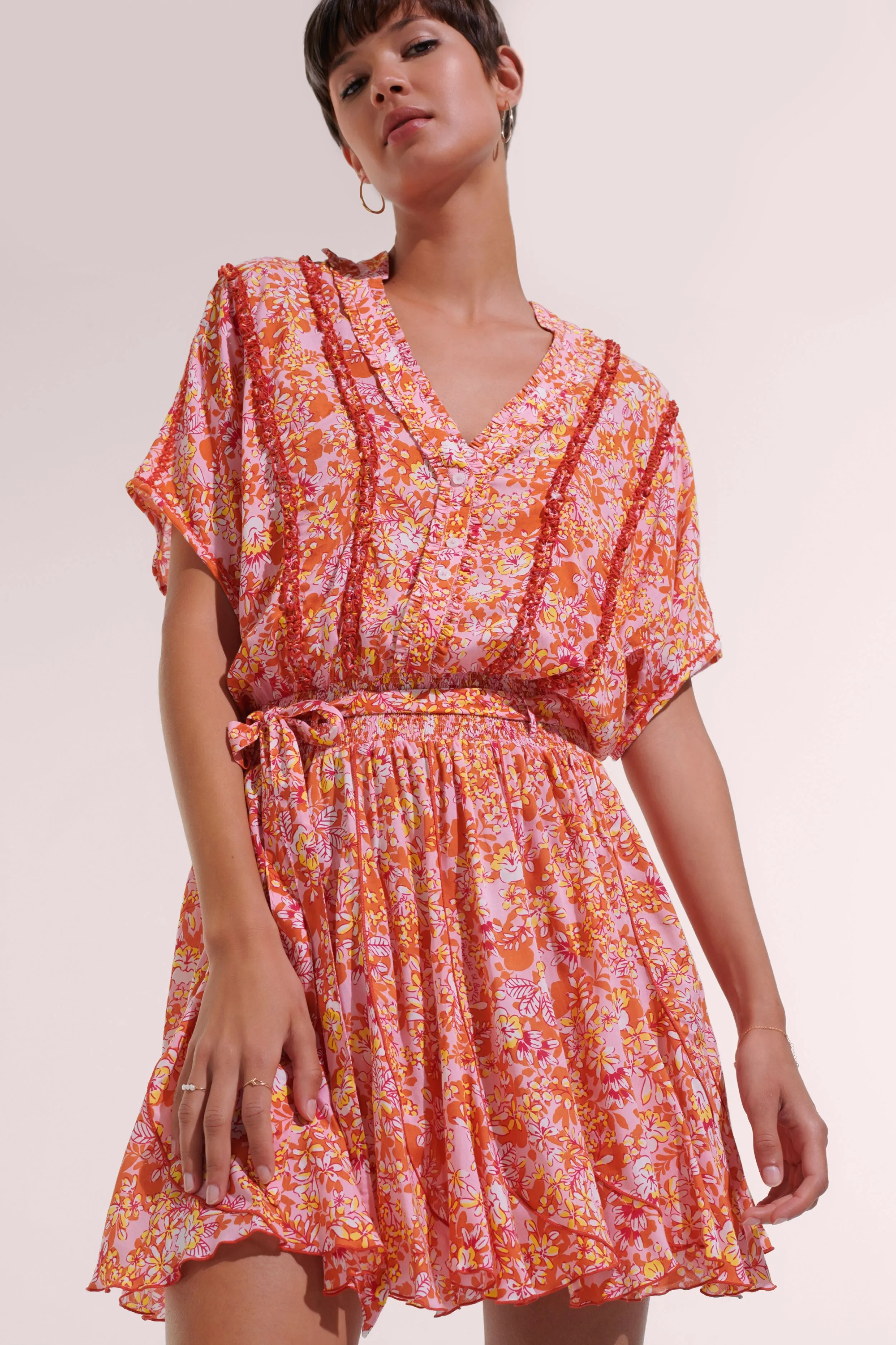 Mini Dress Olivia - Pink Sweet Bell sold by Poupette St Barth