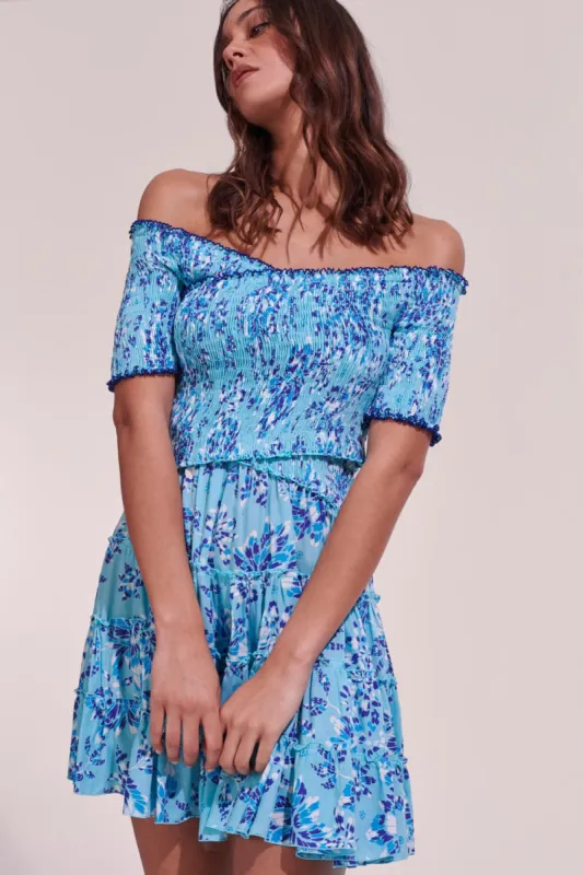 Mini Dress Soledad - Sky Pivoine sold by Poupette St Barth