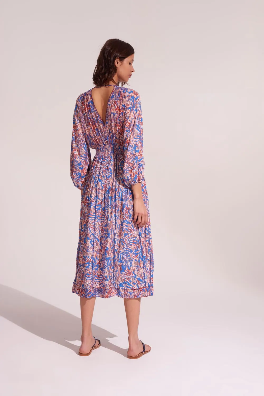 Midi Dress Anabelle - Blue Tropical sold by Poupette St Barth product image thumbnail 2