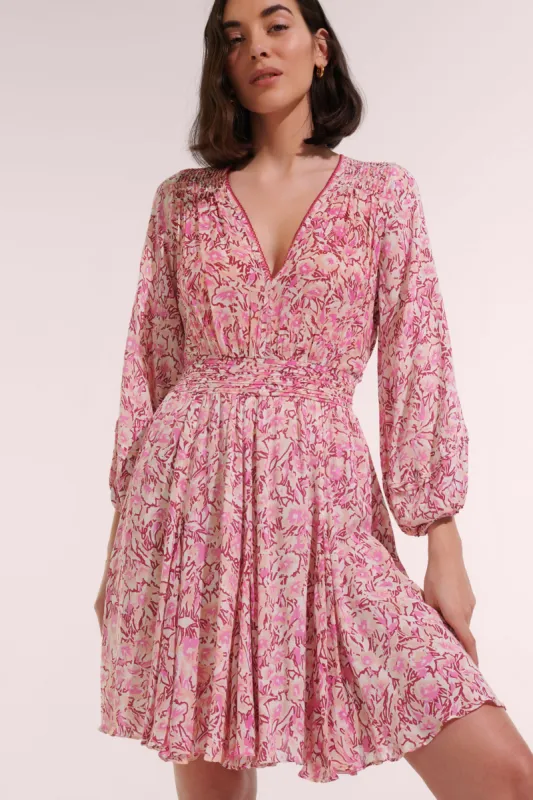 Mini Dress Anabelle - Pink Graffiti sold by Poupette St Barth