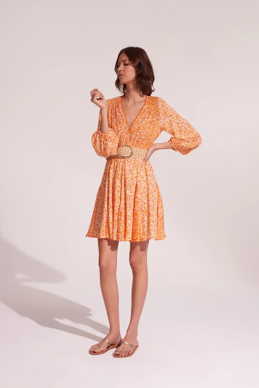 Mini Dress Anabelle - Orange Mayflower sold by Poupette St Barth product image thumbnail 2