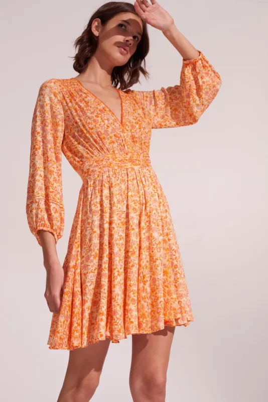 Mini Dress Anabelle - Orange Mayflower sold by Poupette St Barth