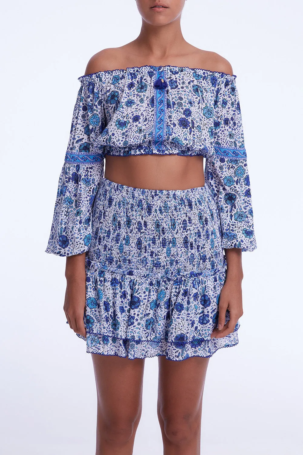 Mini Skirt Triny - Blue Naif sold by Poupette St Barth product image thumbnail 2