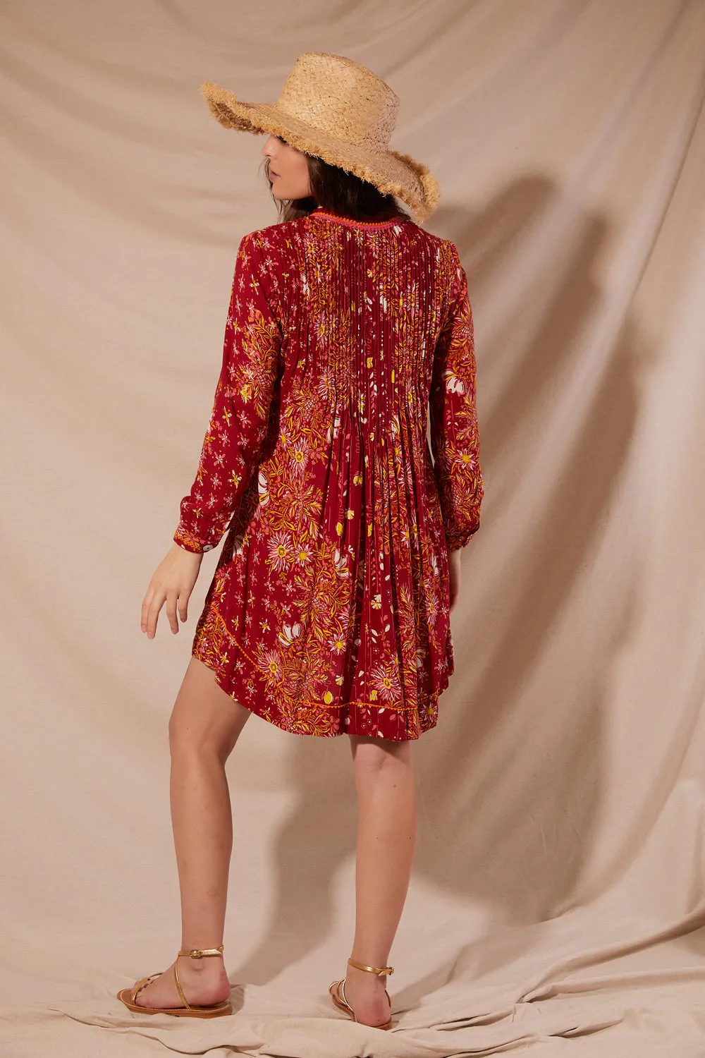 Mini Dress Ola - Red Riviera sold by Poupette St Barth product image thumbnail 3