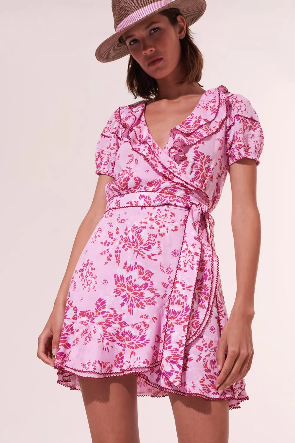 Mini Dress Aude - Purple Pivoine sold by Poupette St Barth